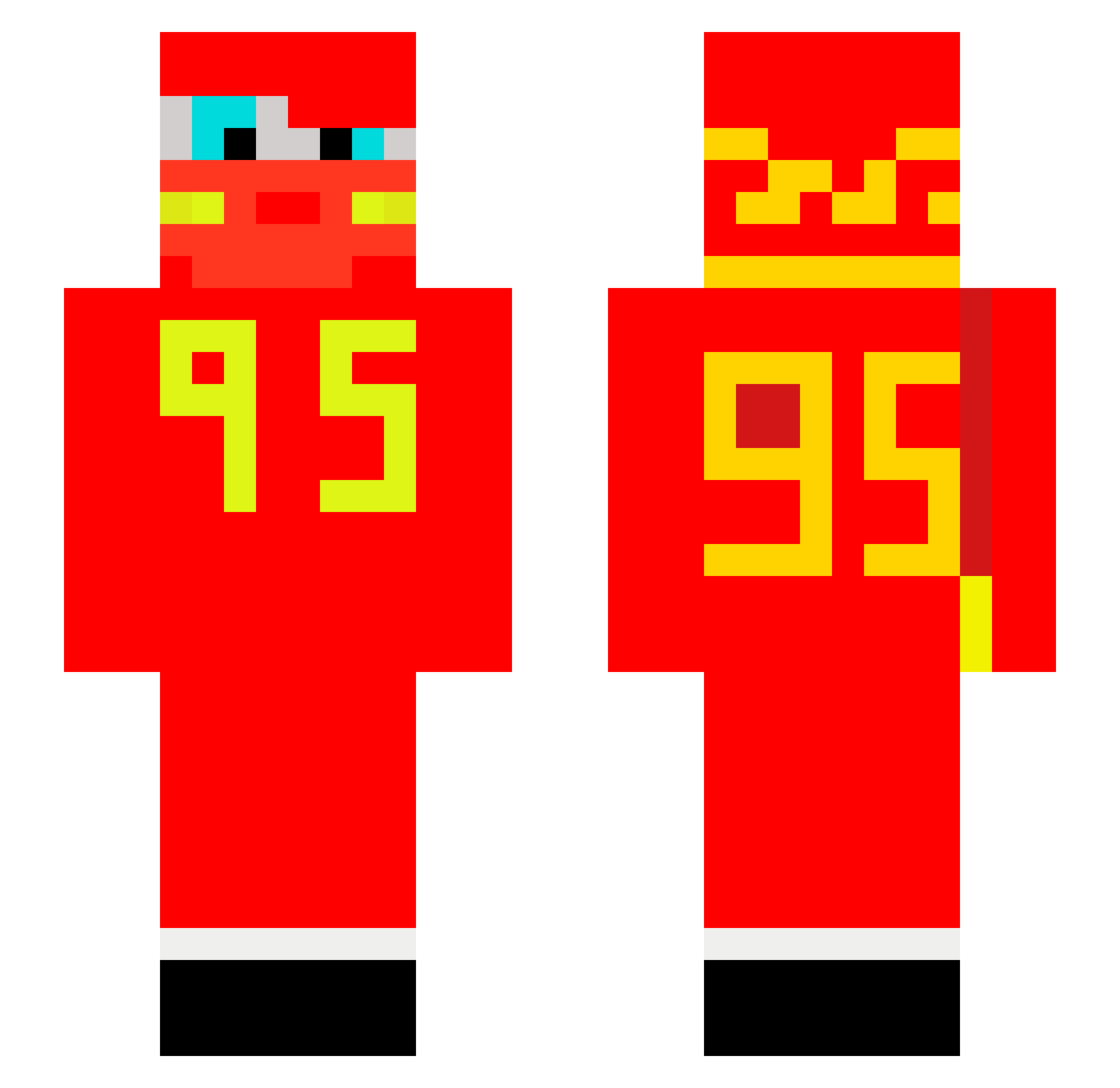 ChokeCubsChoke Minecraft skin, front and back view