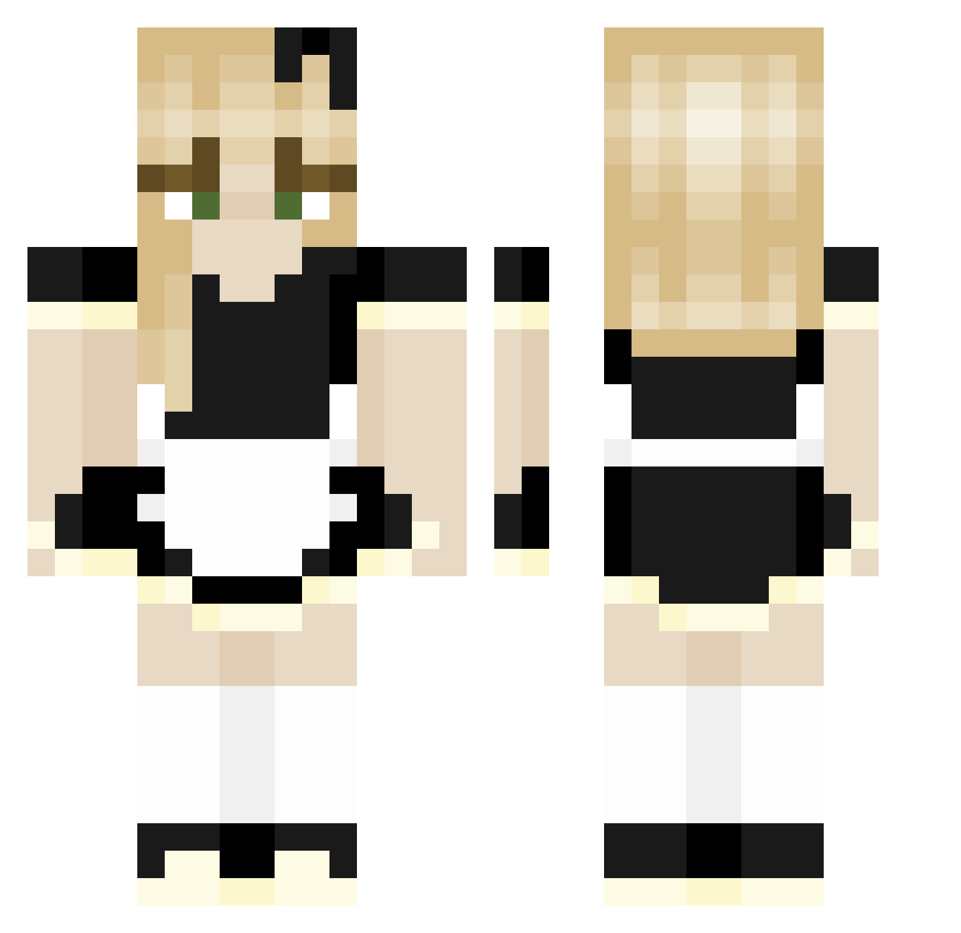 Glasswort Minecraft skin, front and back view