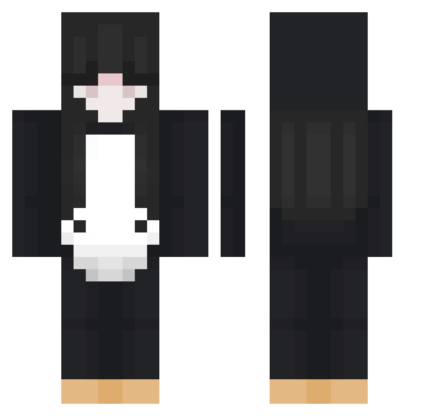 ThzzzBr Minecraft skin, front and back view