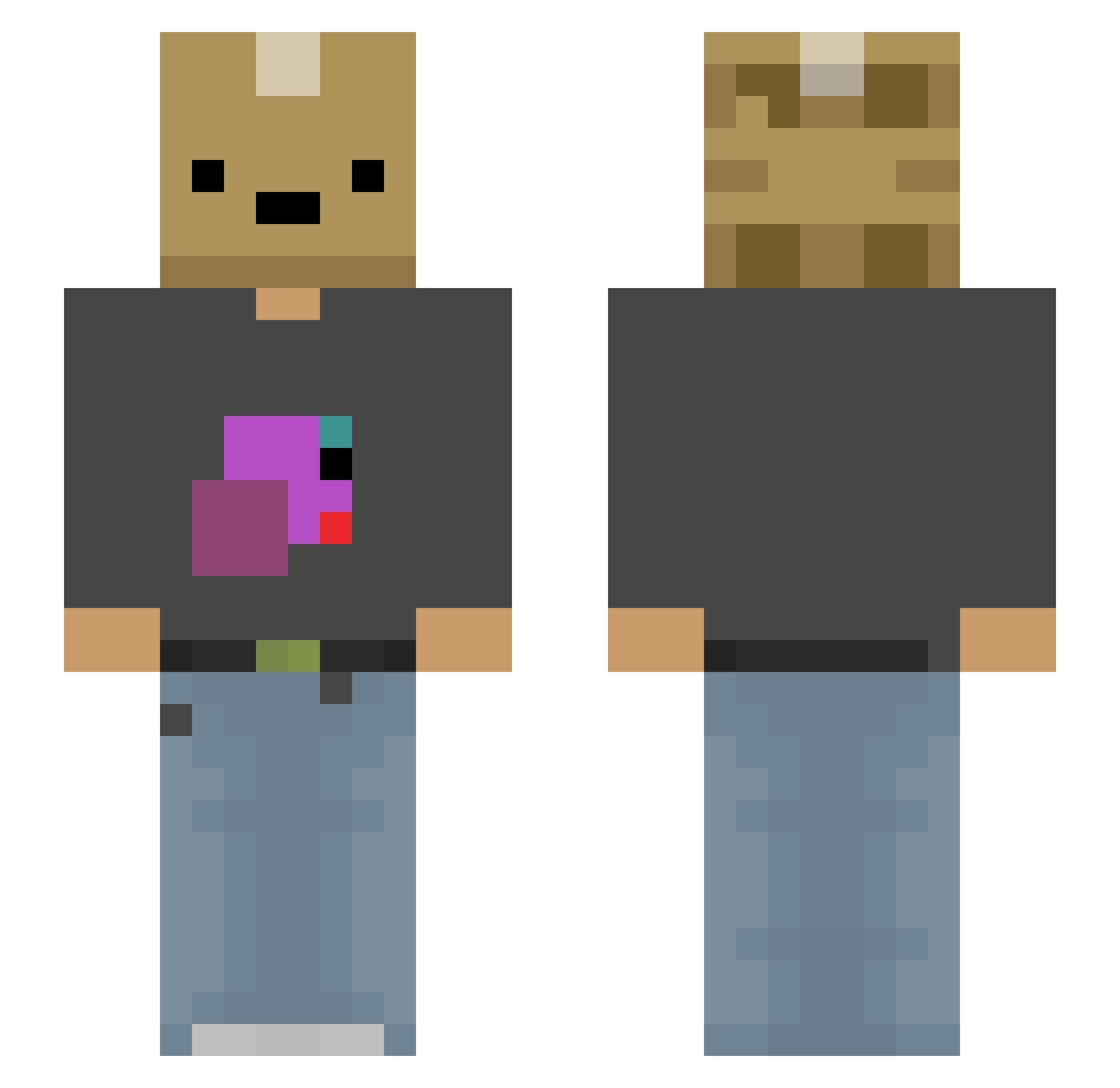 zNova_ytxka Minecraft skin, front and back view