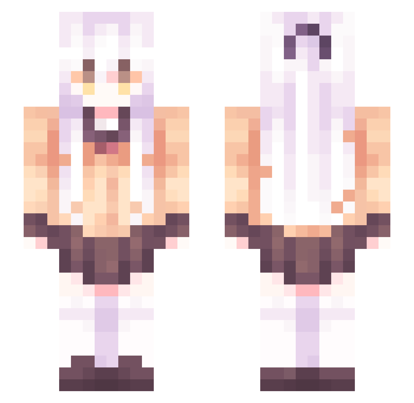 russianscam Minecraft skin, front and back view