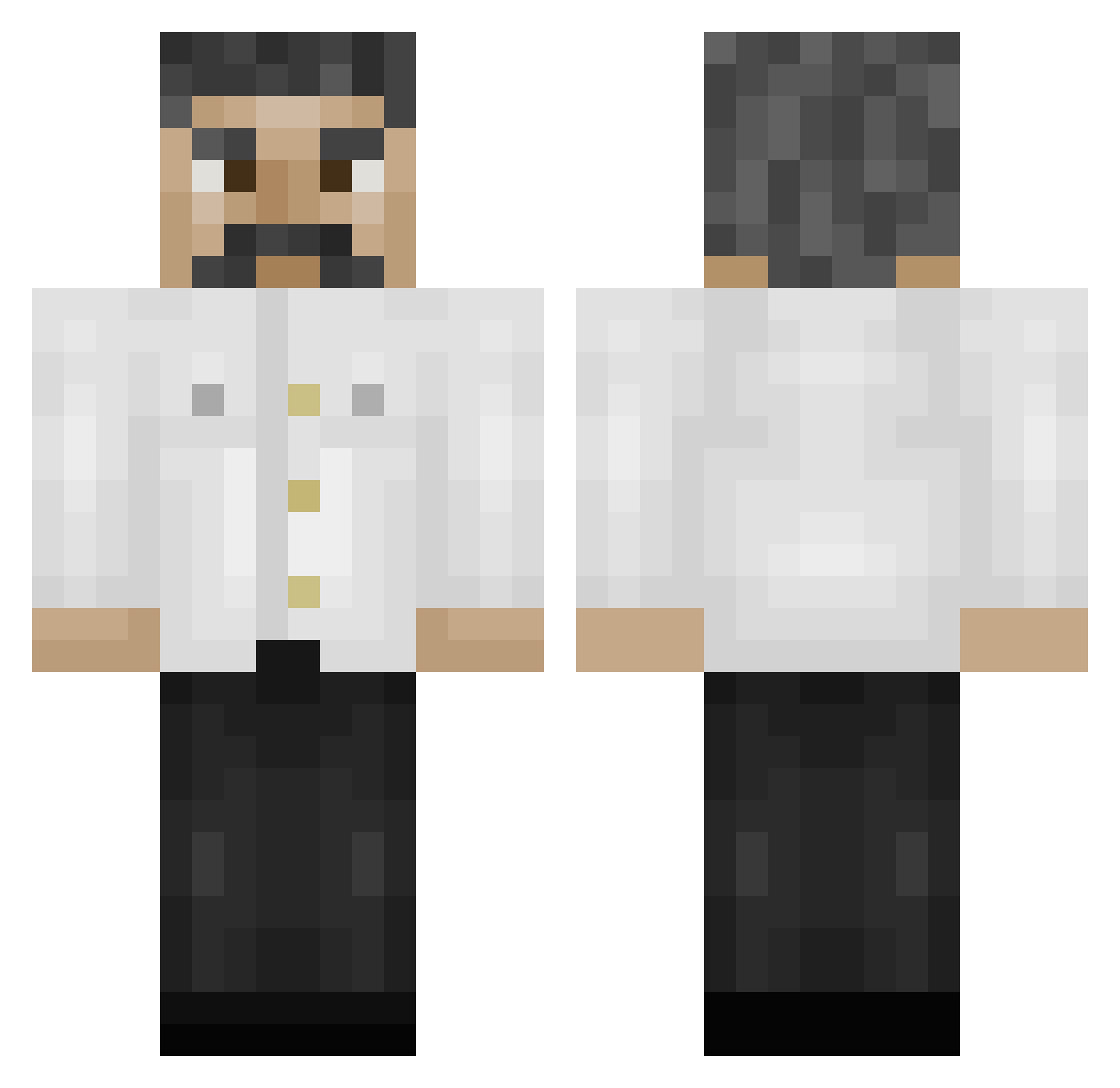 PrivateScript0 Minecraft skin, front and back view