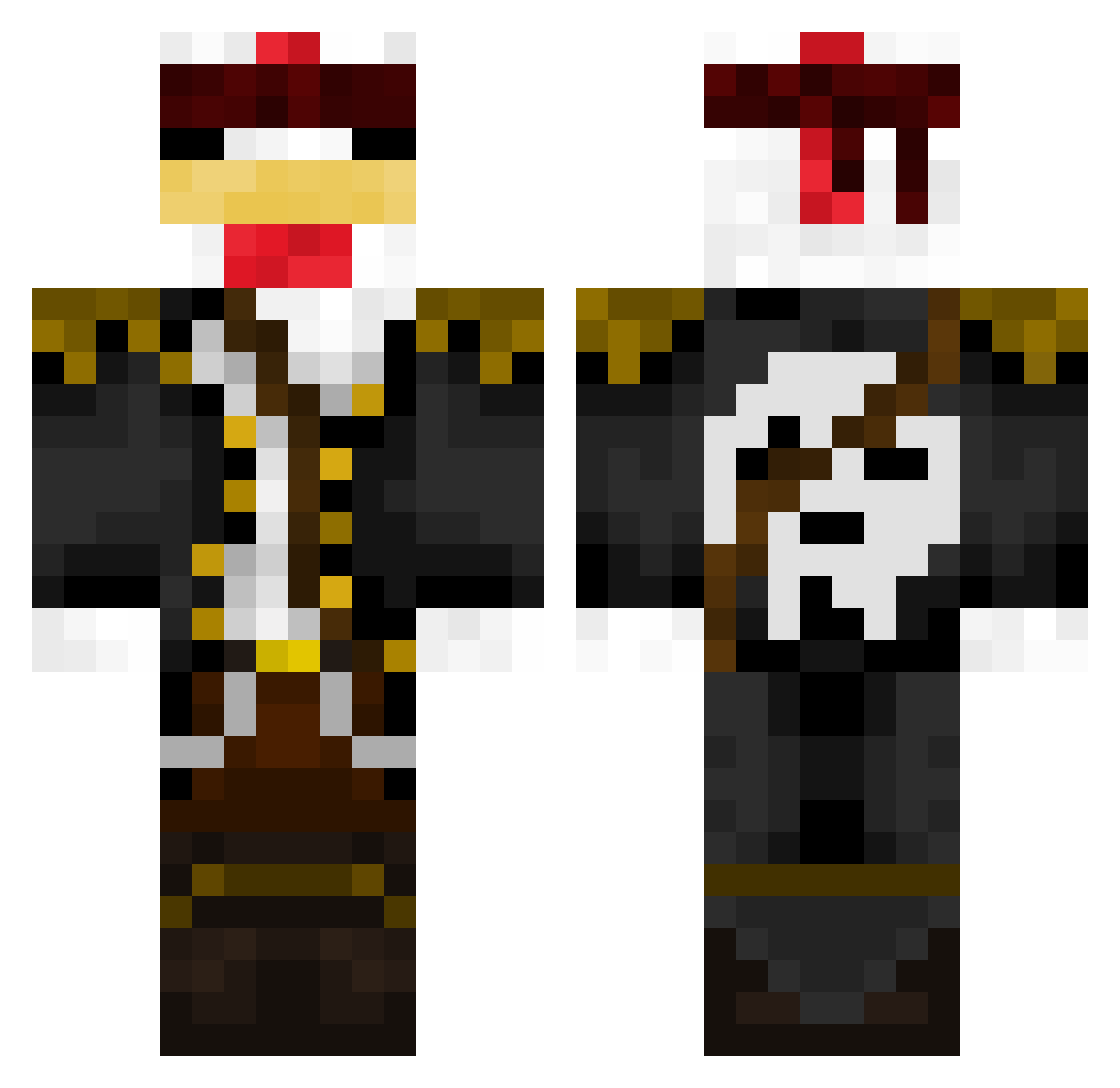 spiderRotta Minecraft skin, front and back view