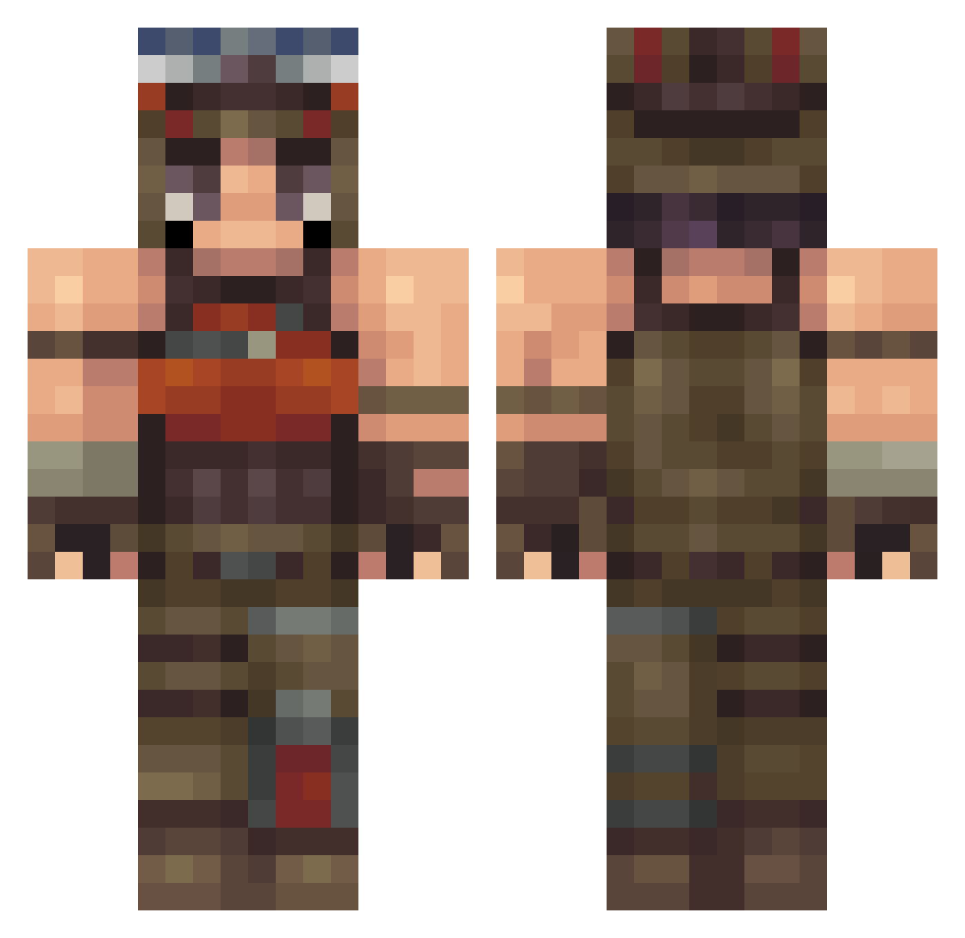 J_Mangoo Minecraft skin, front and back view