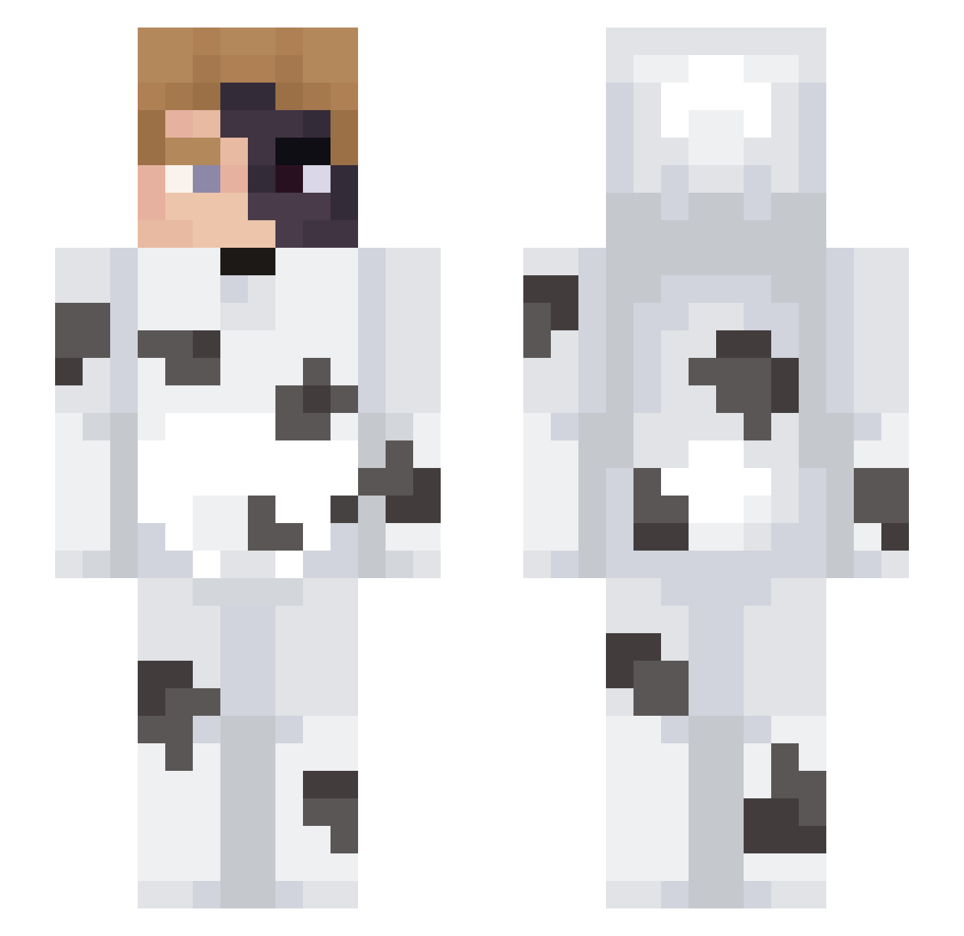 Xalatt Minecraft skin, front and back view