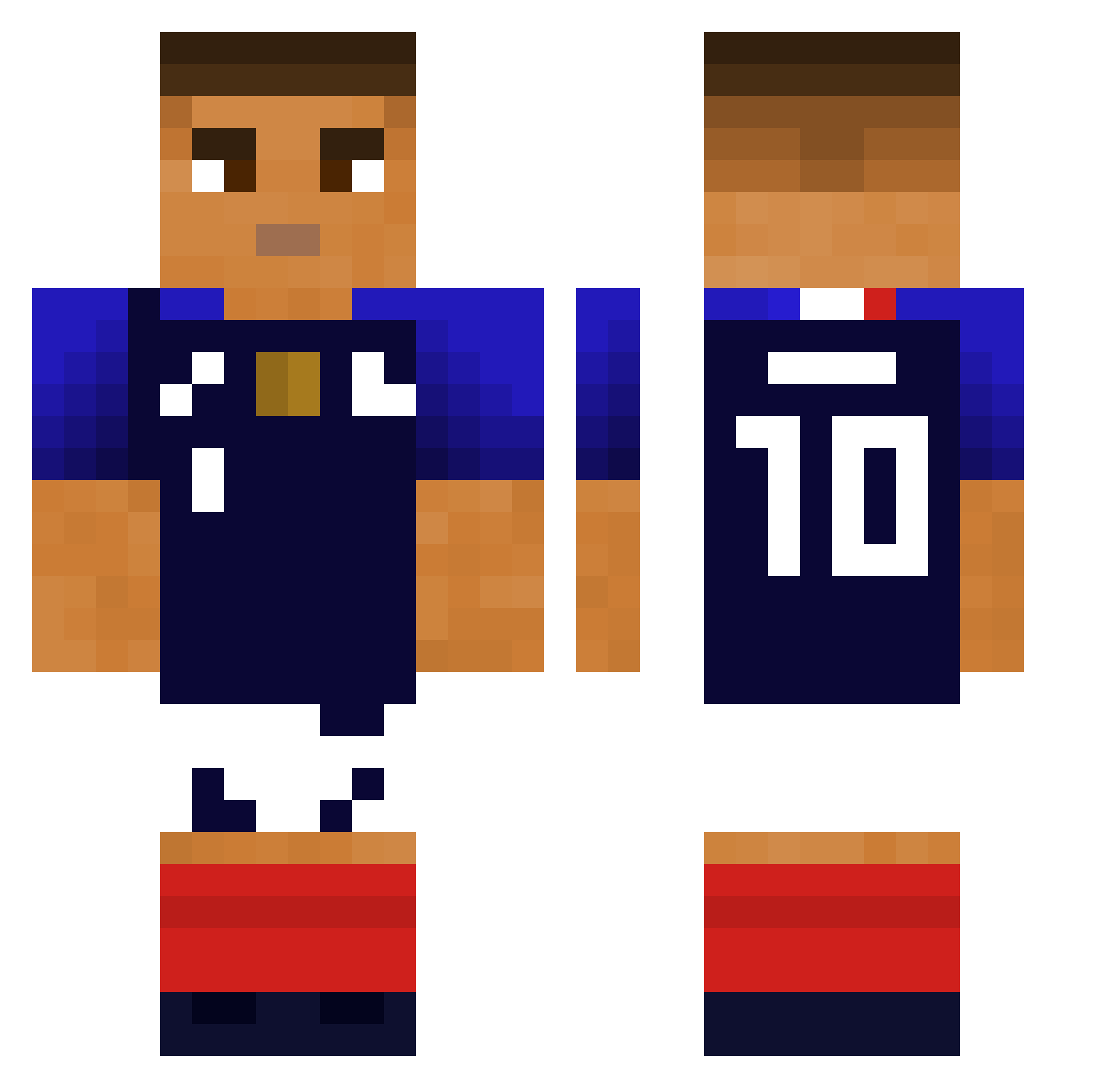 AlNassar Minecraft skin, front and back view