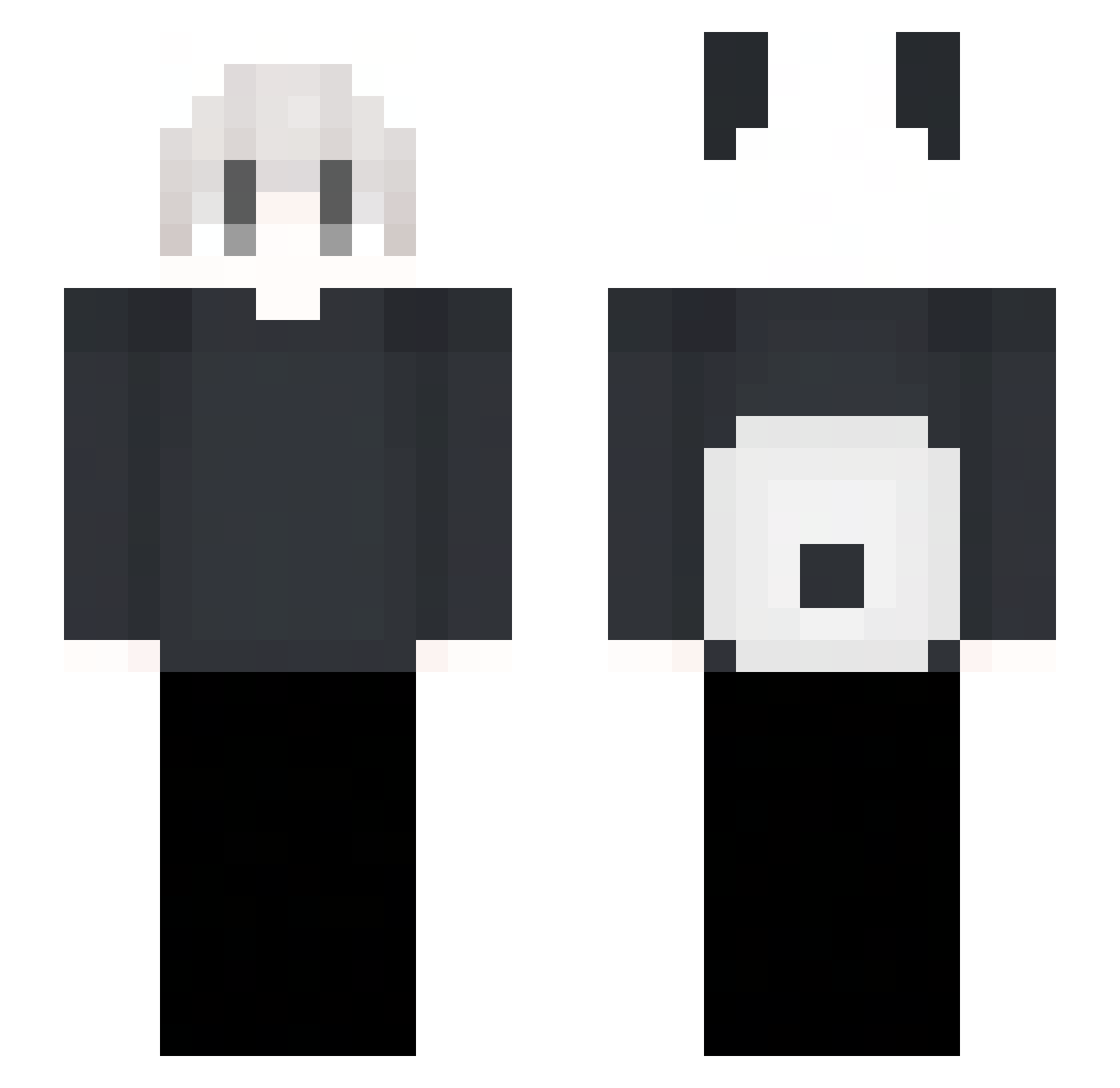 nxlwna Minecraft skin, front and back view