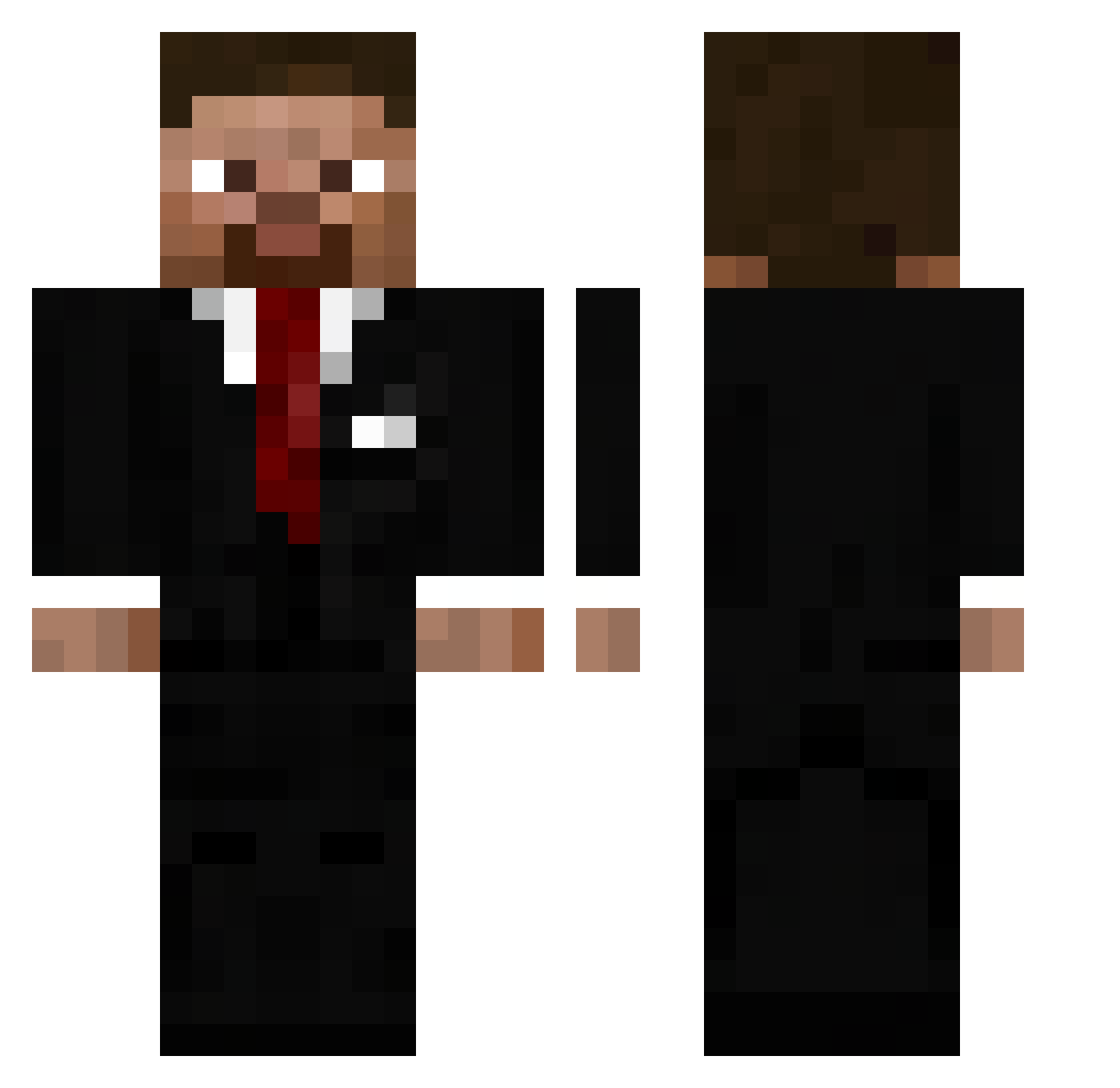 wentyl54 Minecraft skin, front and back view