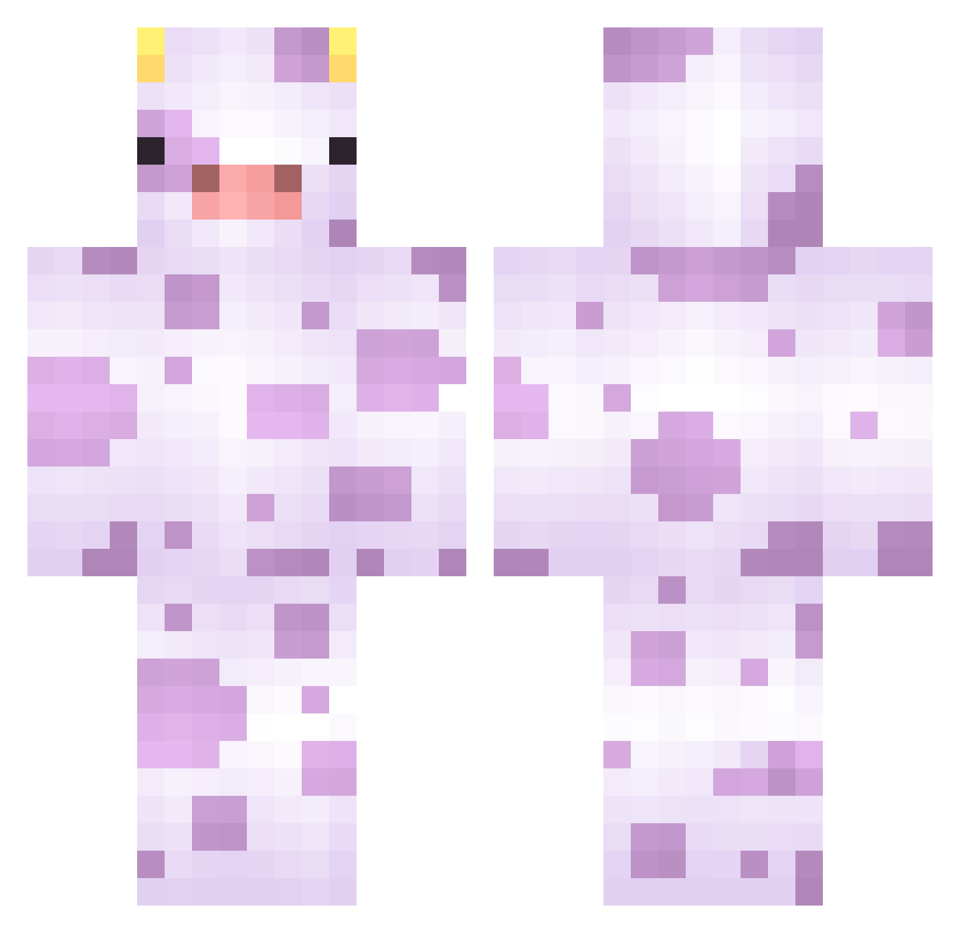 Hirokitooo Minecraft skin, front and back view