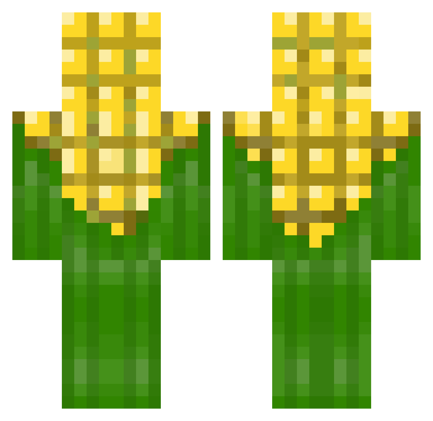 MV1130 Minecraft skin, front and back view