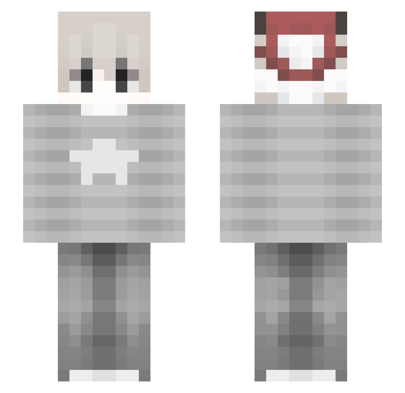 firildak Minecraft skin, front and back view
