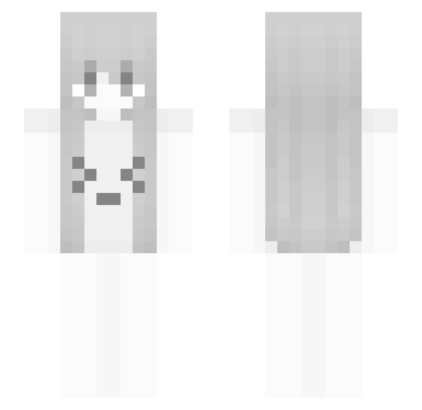 wTinx__ Minecraft skin, front and back view