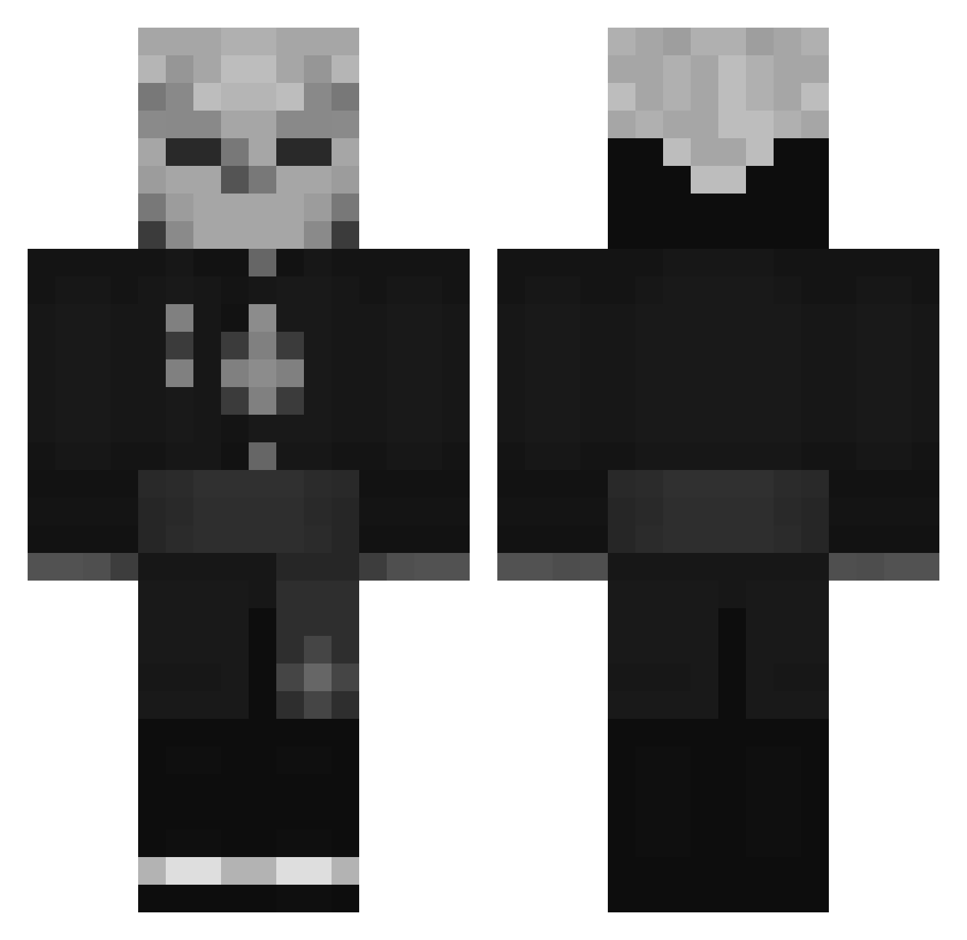 MJarlon Minecraft skin, front and back view