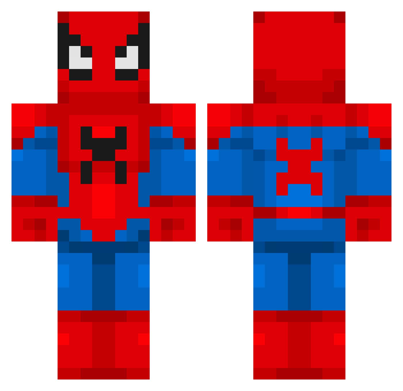 SausageWiz Minecraft skin, front and back view