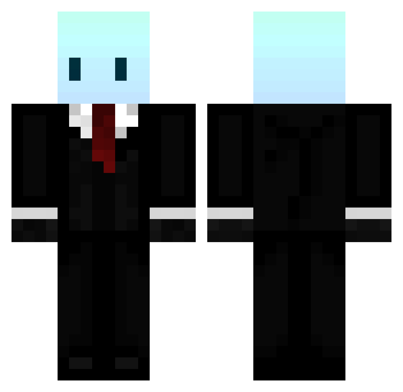 Tuberosity Minecraft skin, front and back view