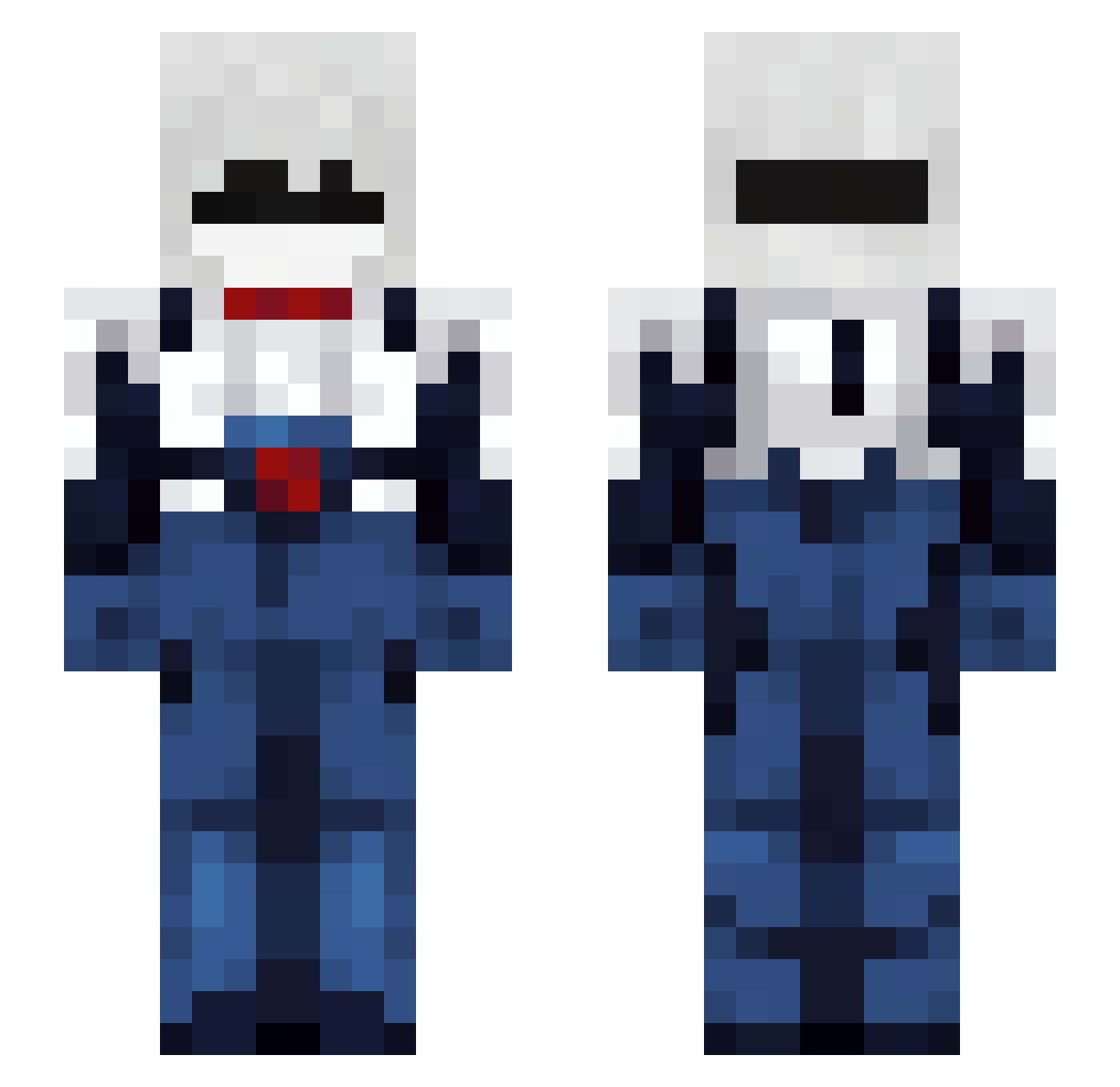 vSapi Minecraft skin, front and back view