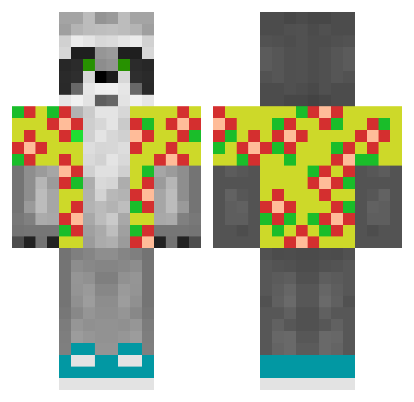 Azr0y_67 Minecraft skin, front and back view