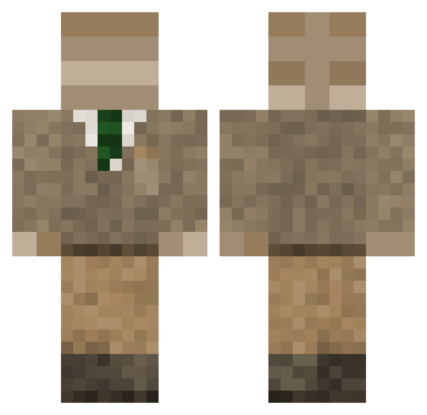 Slimis31 Minecraft skin, front and back view