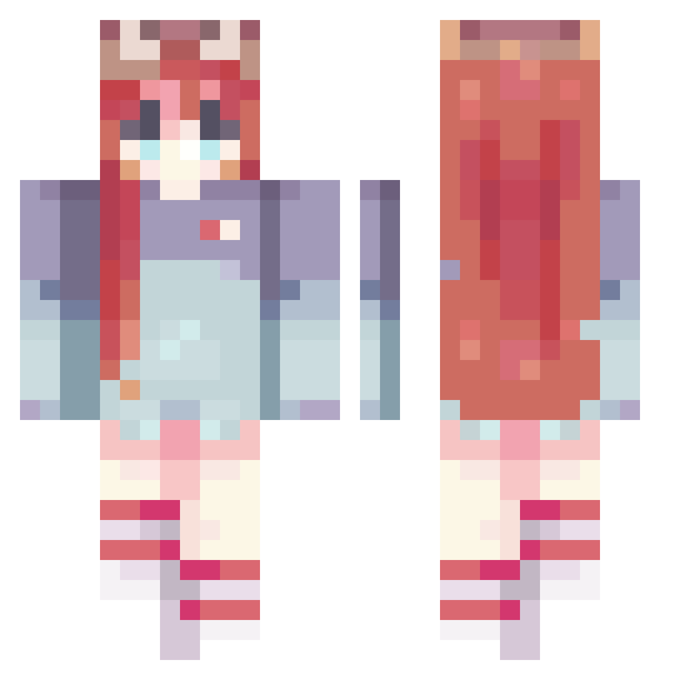 Someonestolymy Minecraft skin, front and back view