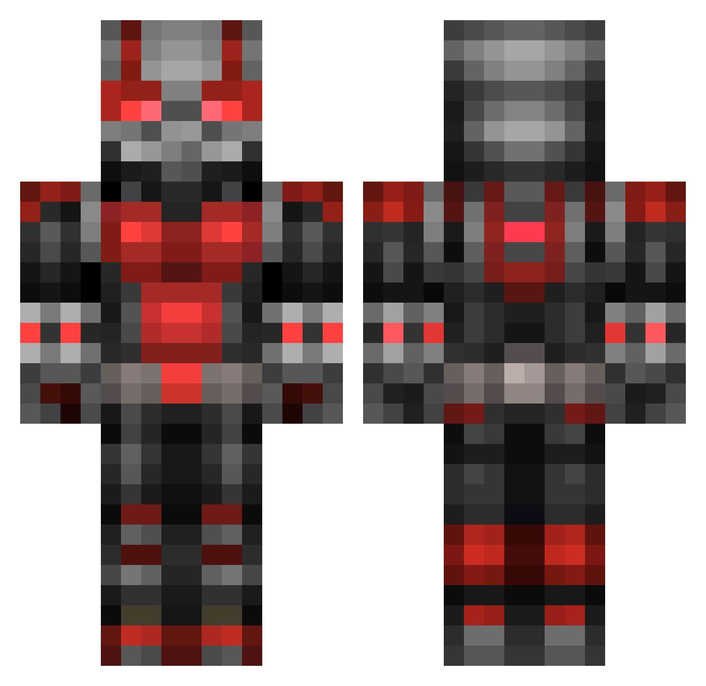 ItsMeLili Minecraft skin, front and back view