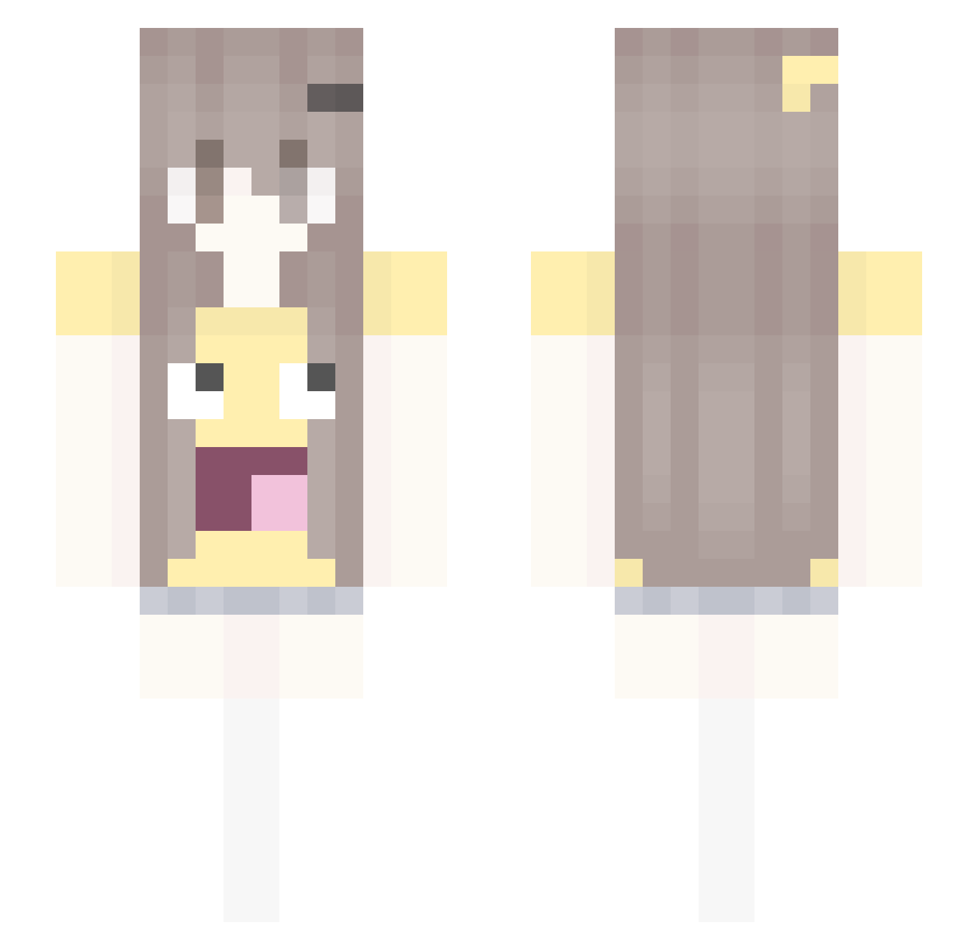 truemisery Minecraft skin, front and back view
