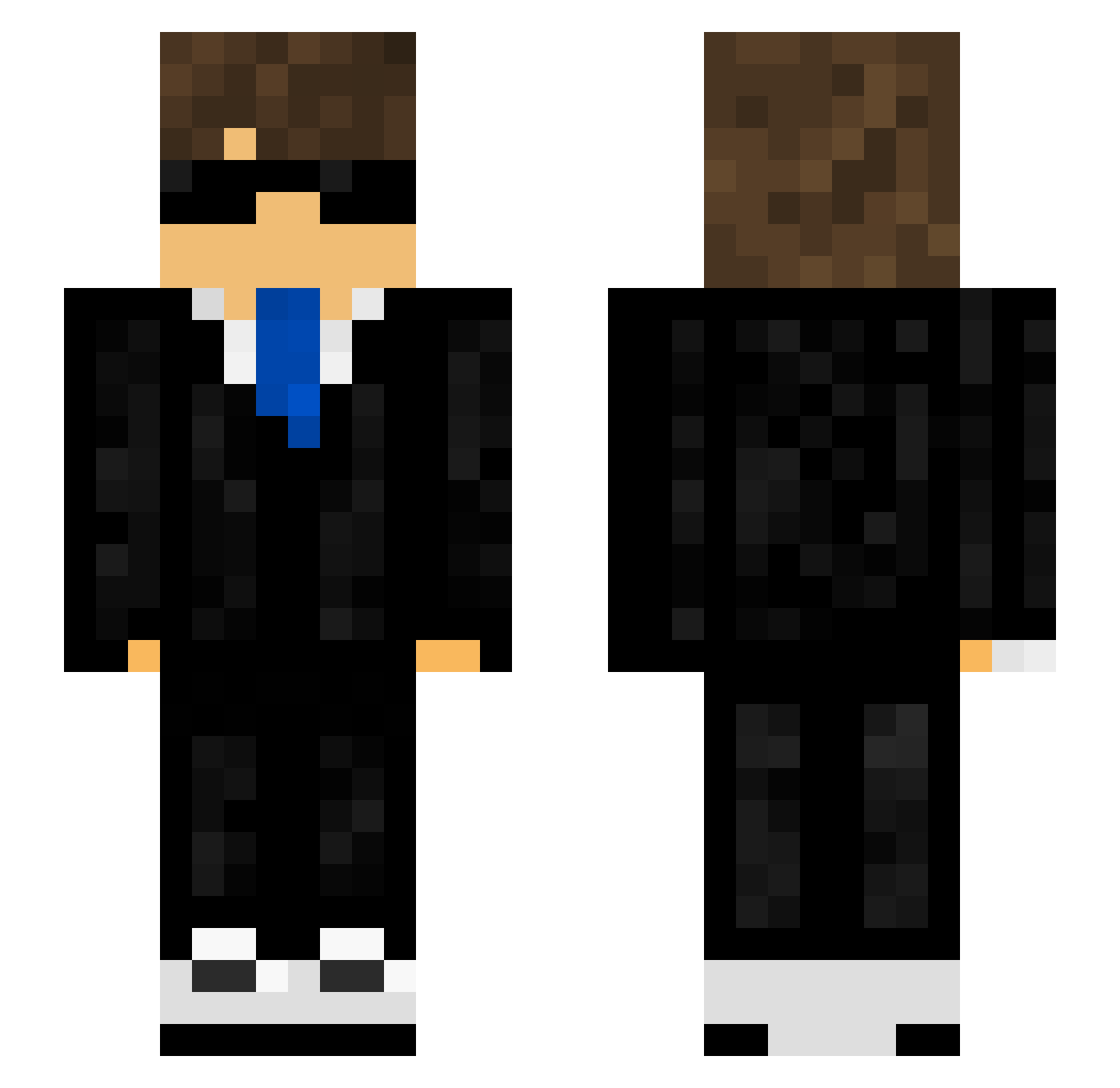 Technoblade233 Minecraft skin, front and back view