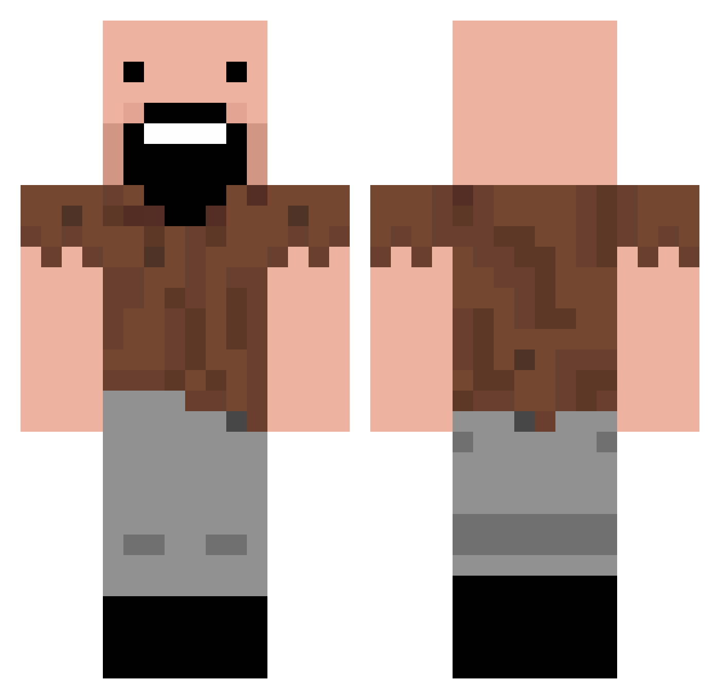 toothless20501 Minecraft skin, front and back view