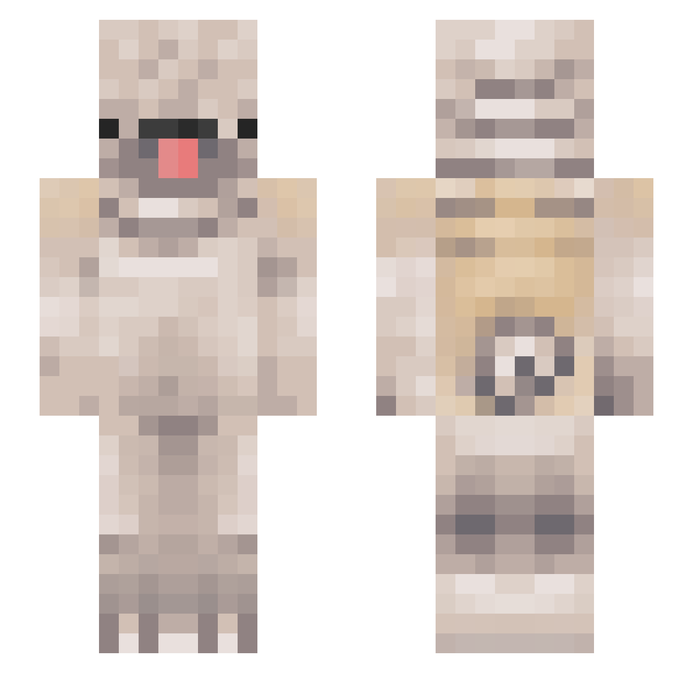 Er3bos1 Minecraft skin, front and back view