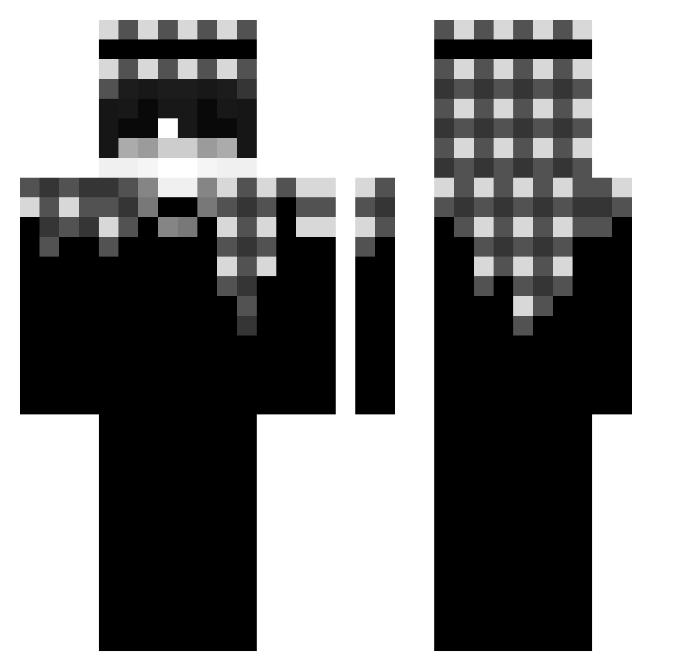 TweakerTony Minecraft skin, front and back view