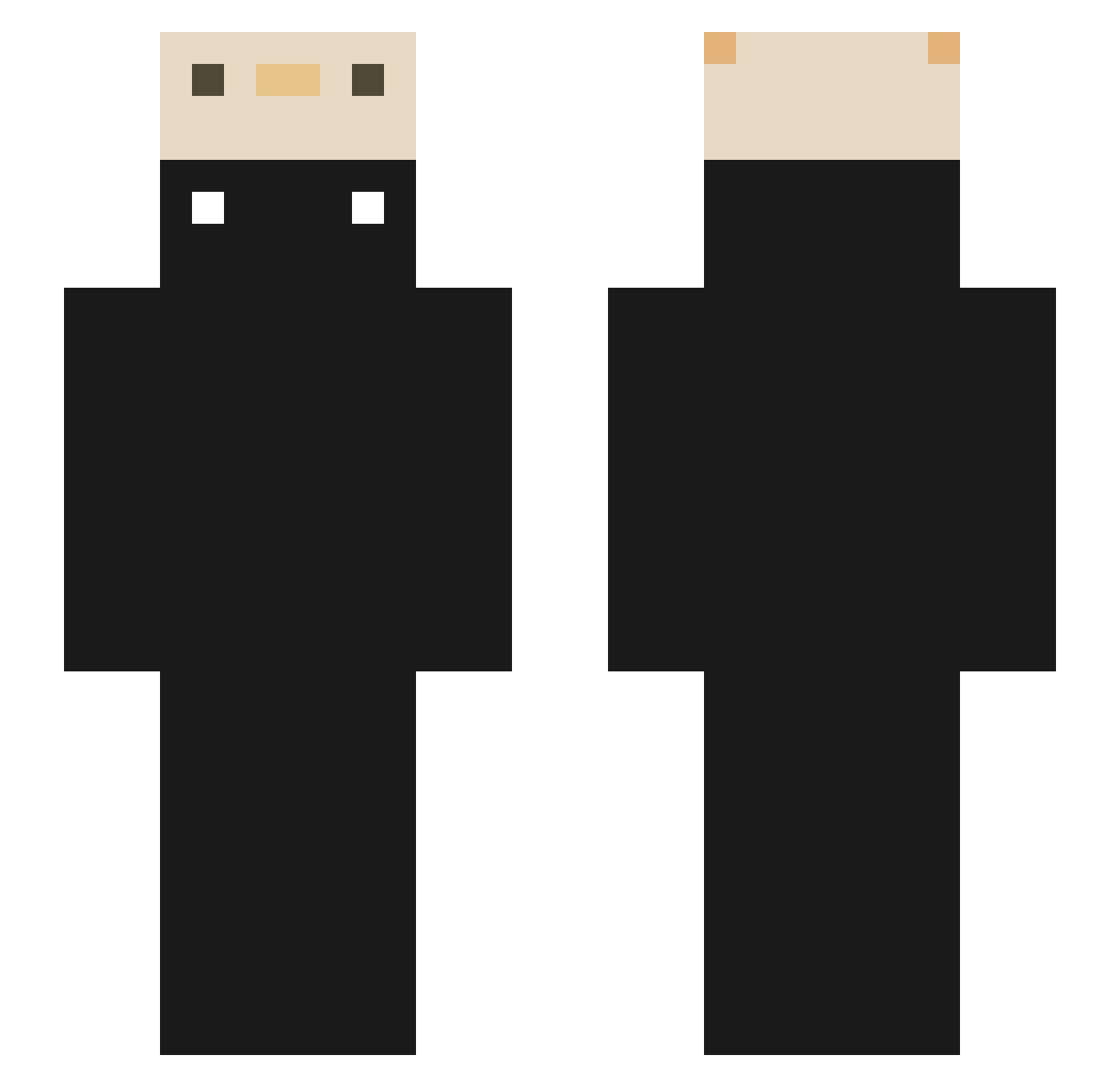 Tr1nity_ Minecraft skin, front and back view