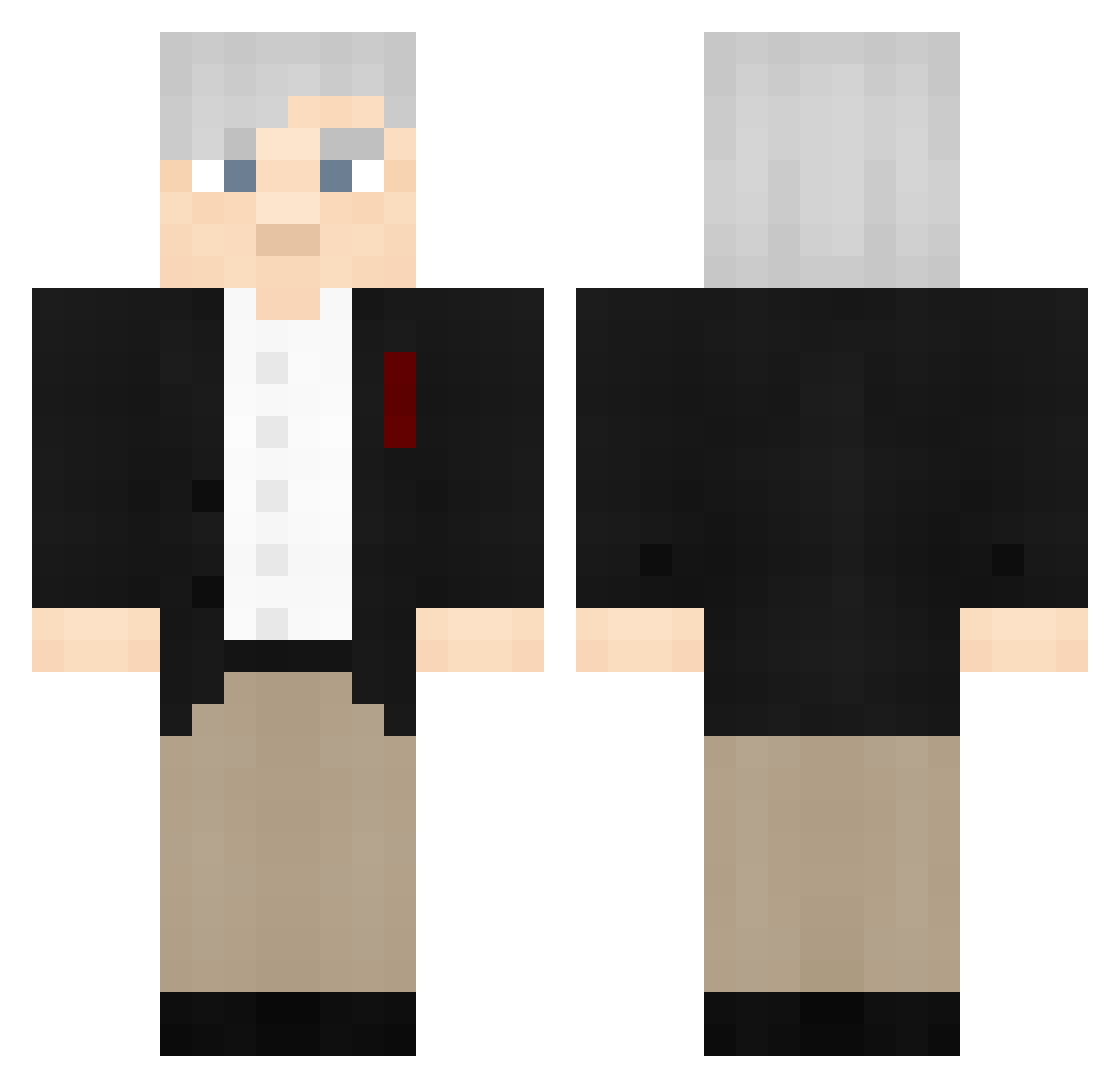 CherryWild Minecraft skin, front and back view