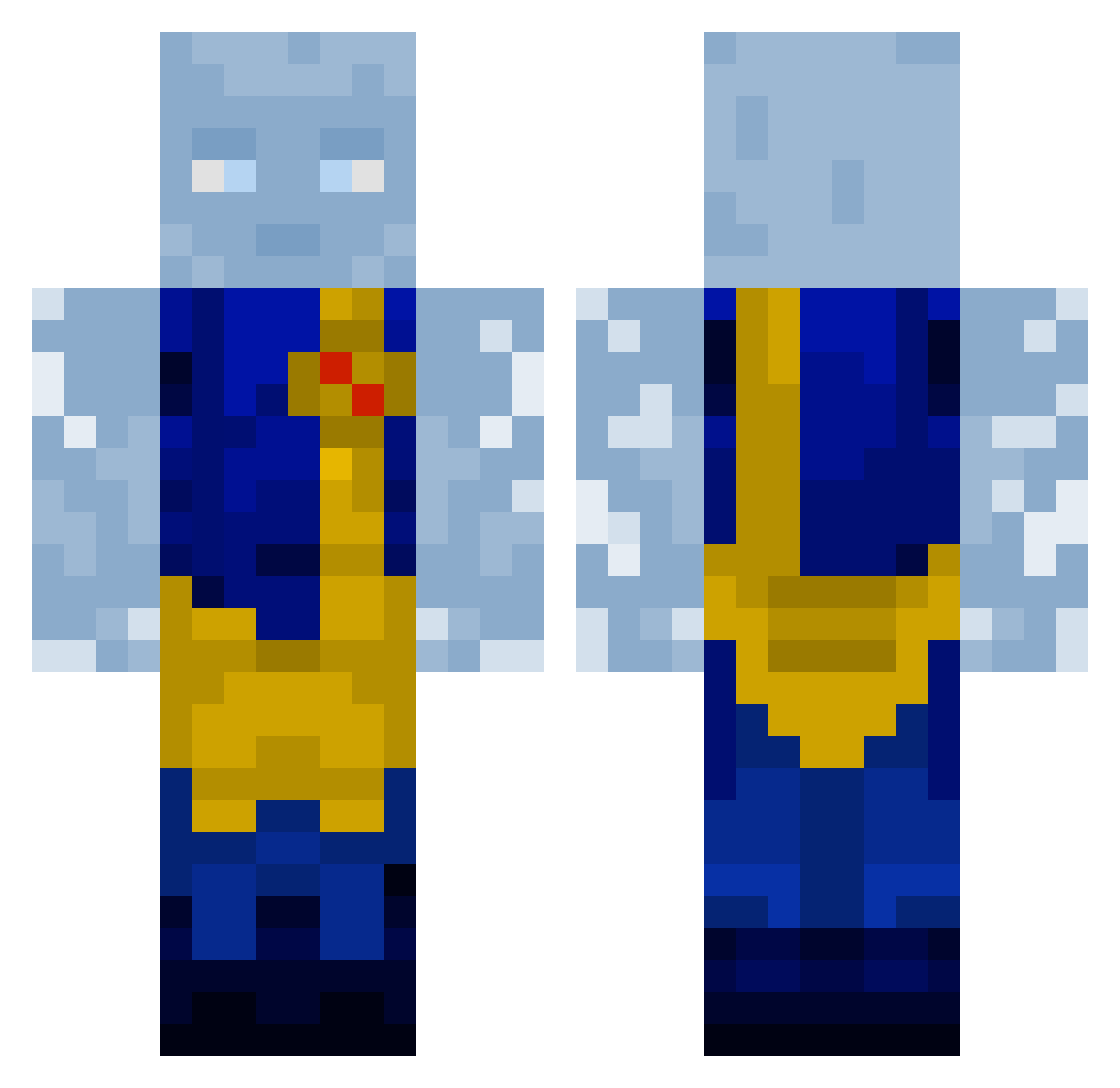 Krelp_ Minecraft skin, front and back view