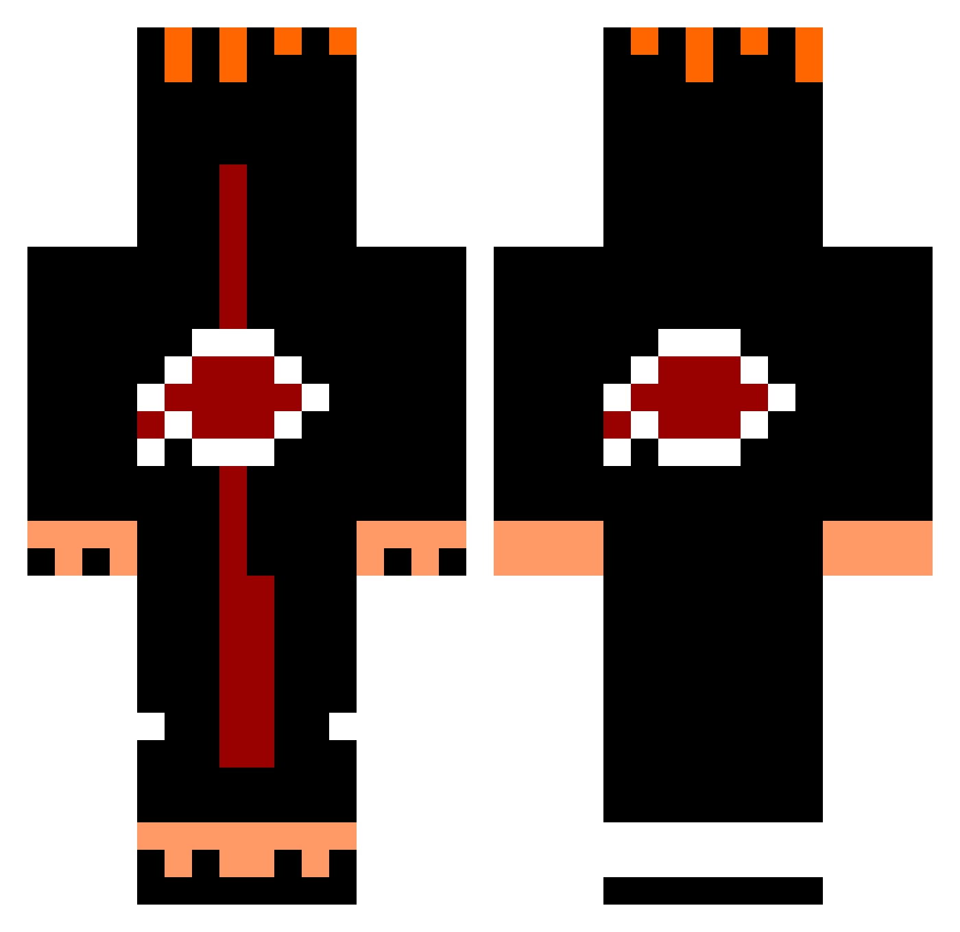 Mangifera Minecraft skin, front and back view