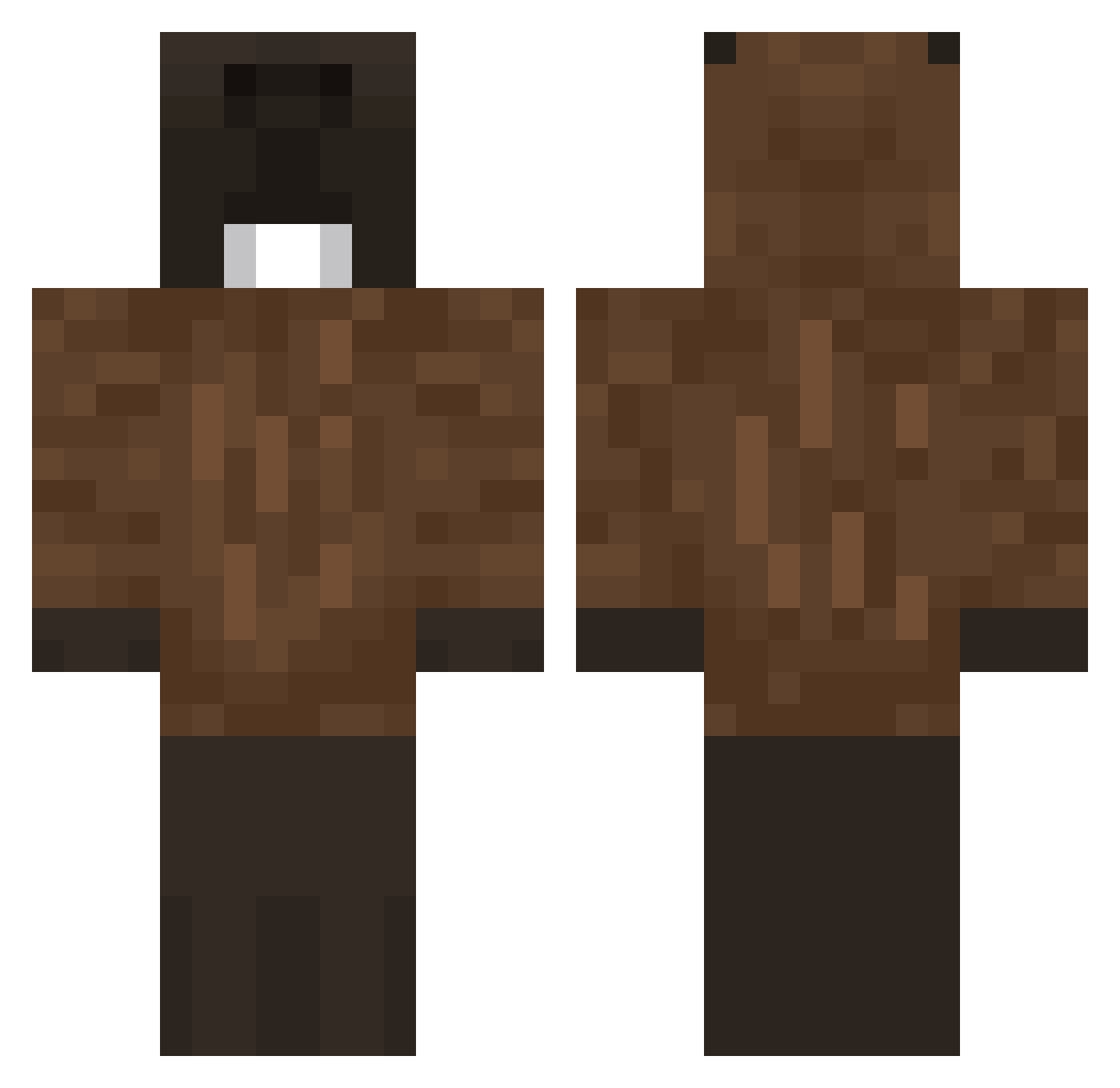 Rillyyy Minecraft skin, front and back view