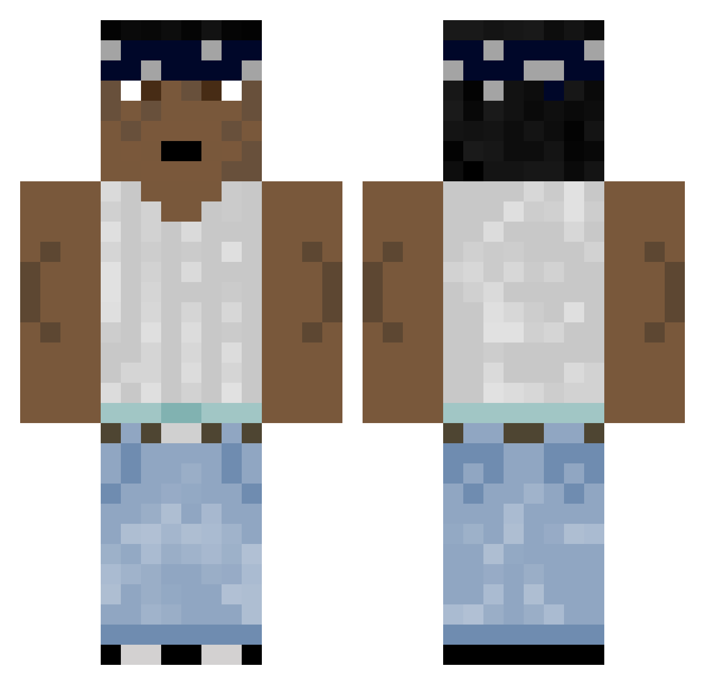 wertzyyy Minecraft skin, front and back view