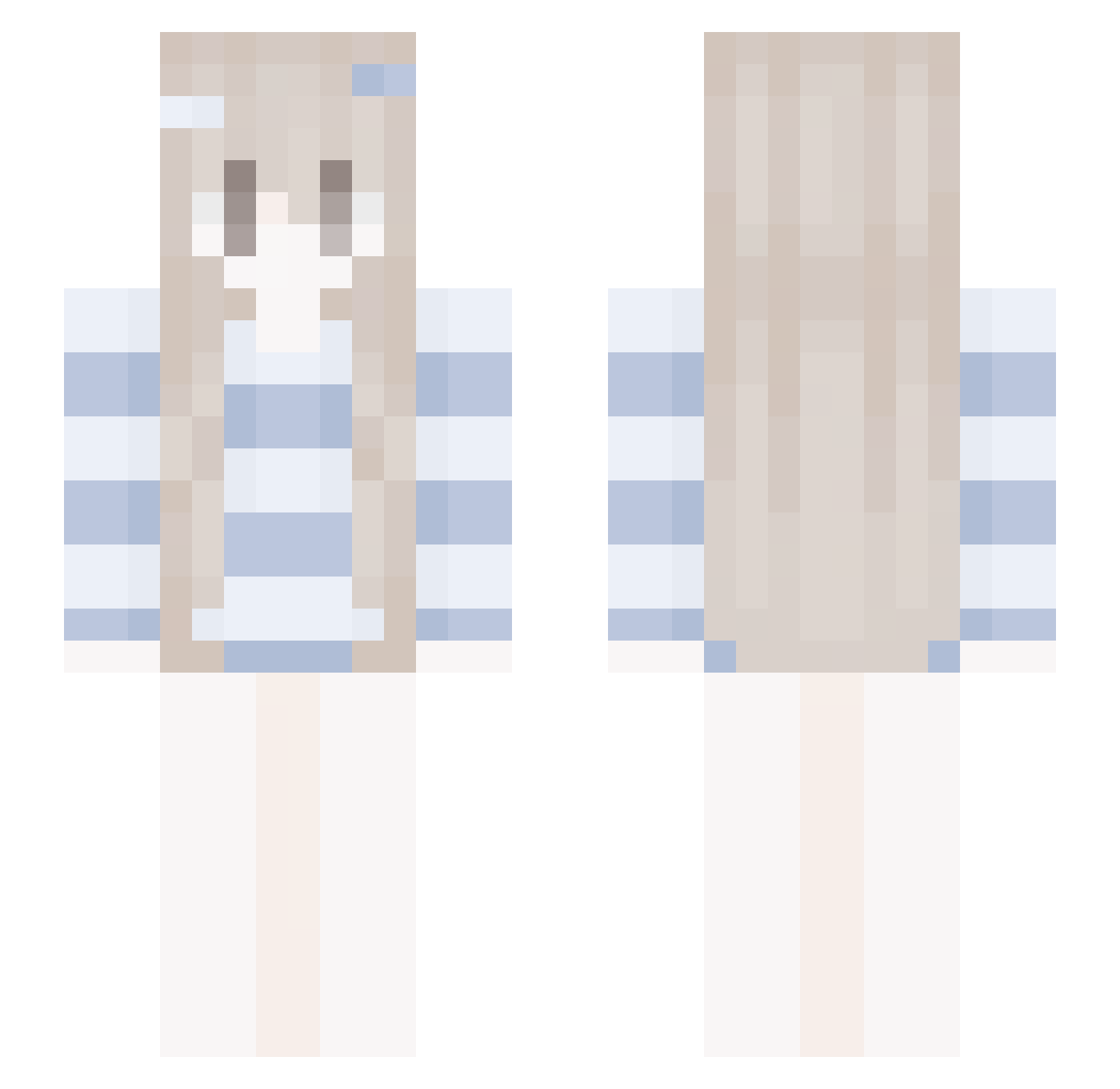 vzya Minecraft skin, front and back view