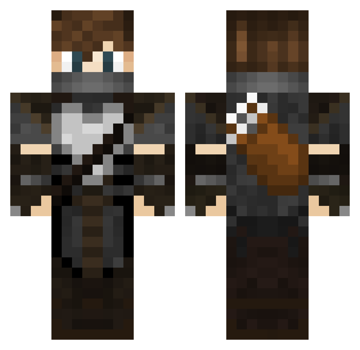 Unimpeded Minecraft skin, front and back view