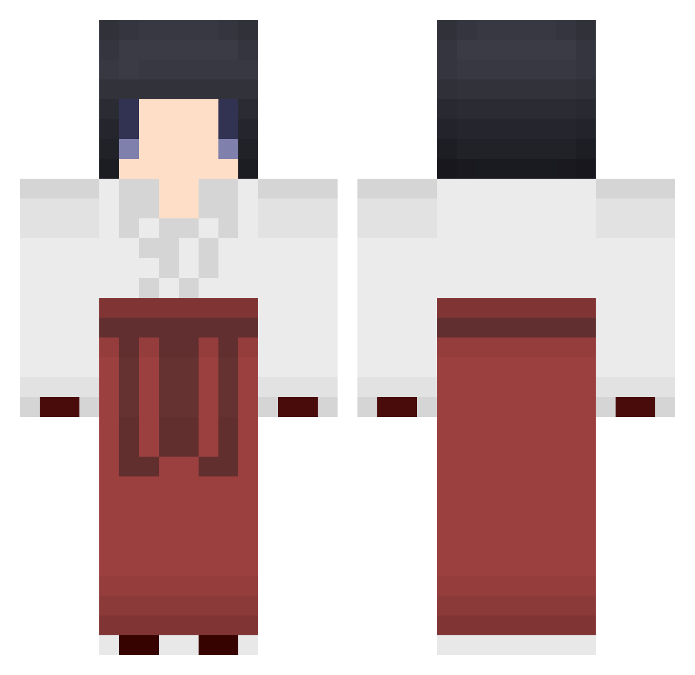 Hwy Minecraft skin, front and back view