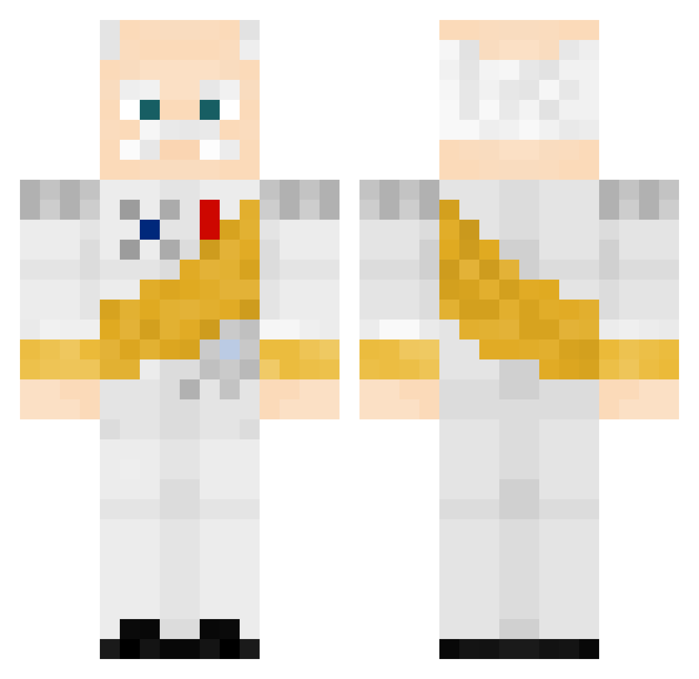 MIns88 Minecraft skin, front and back view