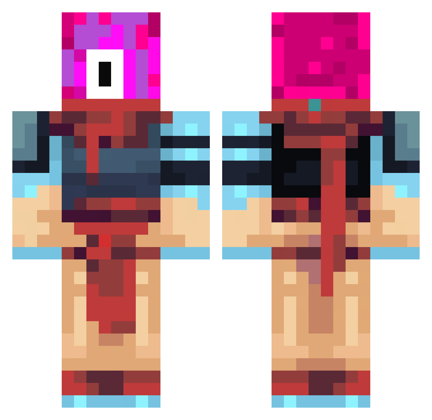 Vencio20pl Minecraft skin, front and back view