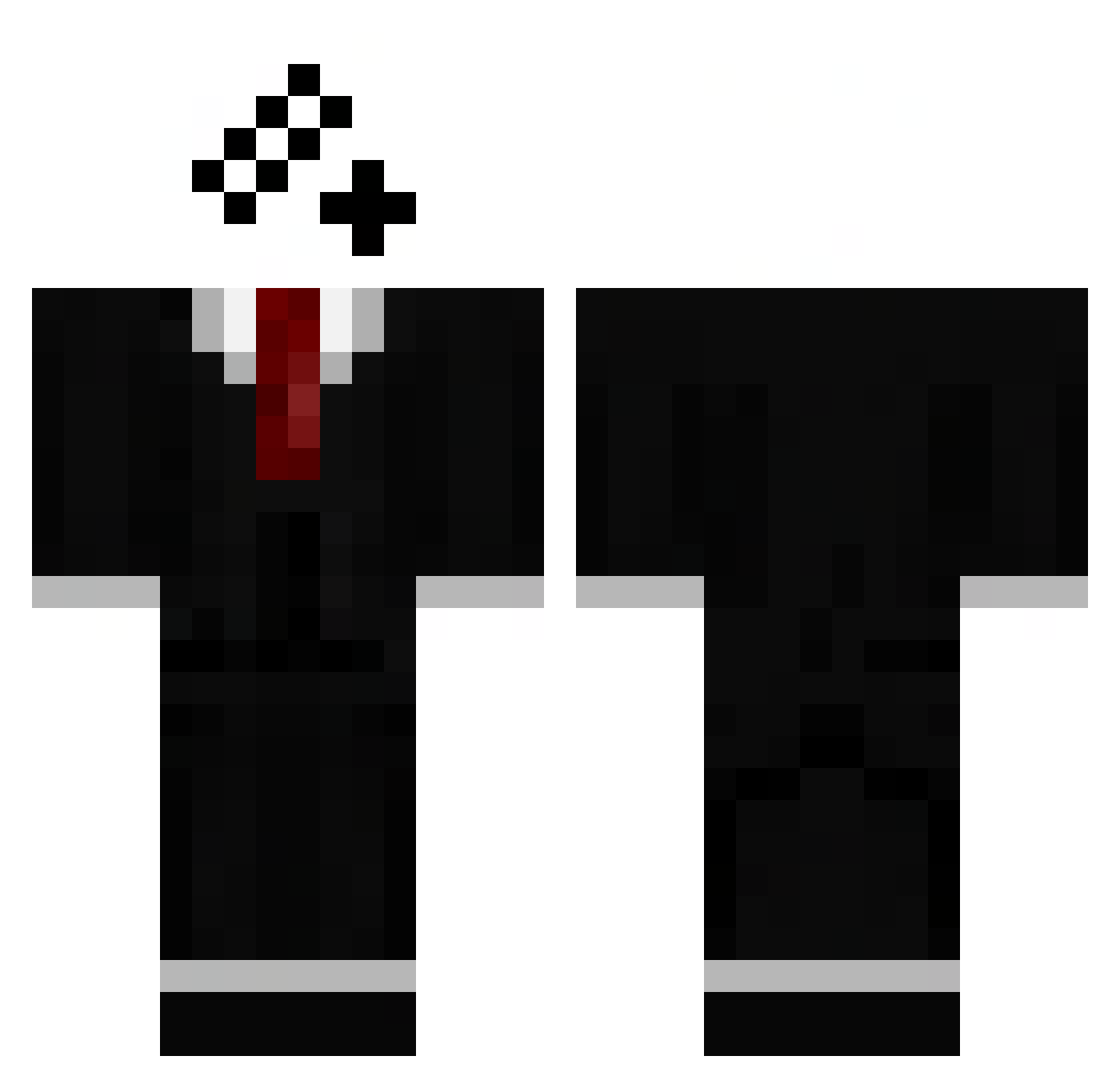 mrclodz Minecraft skin, front and back view