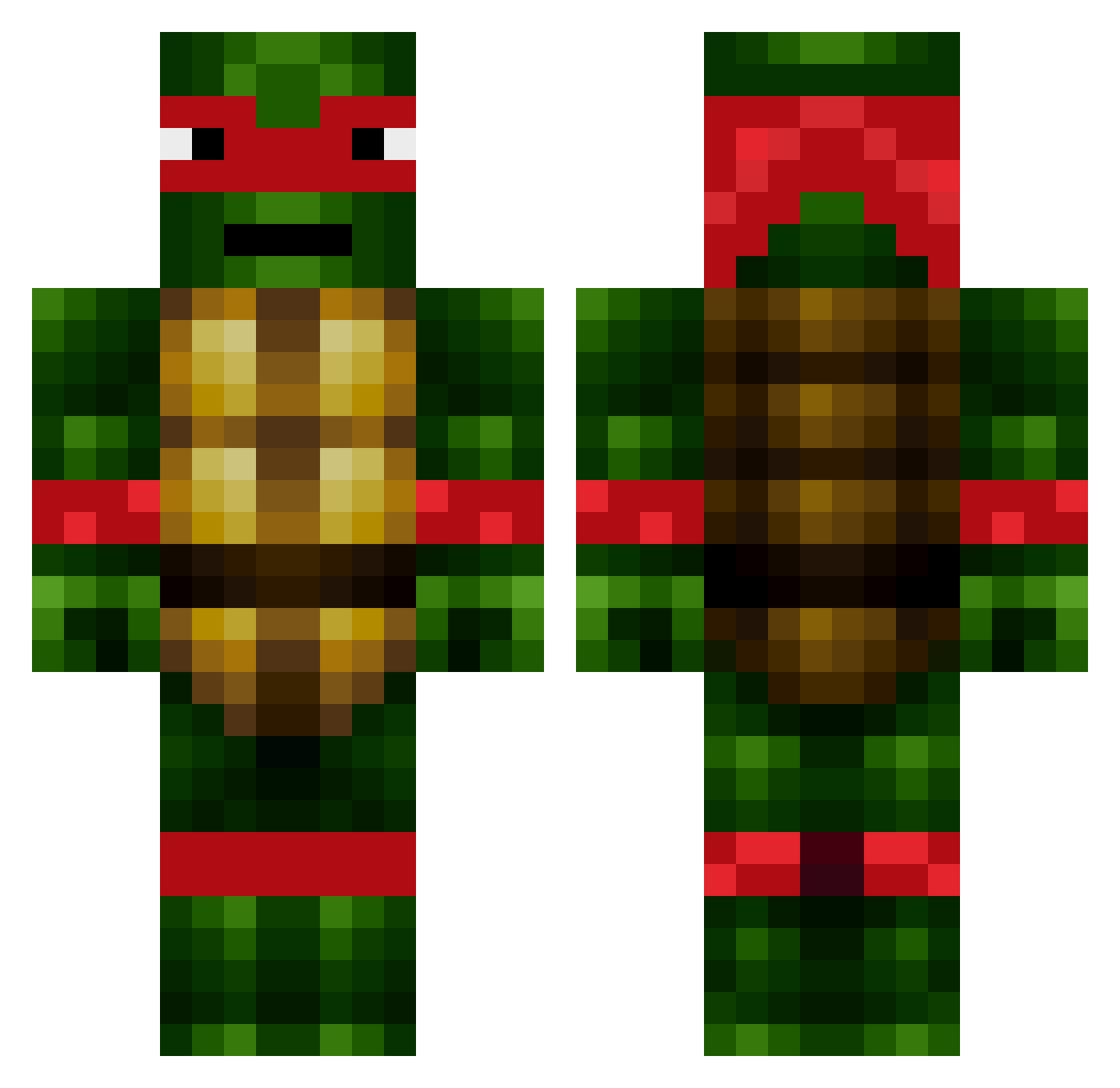 Roxd Minecraft skin, front and back view