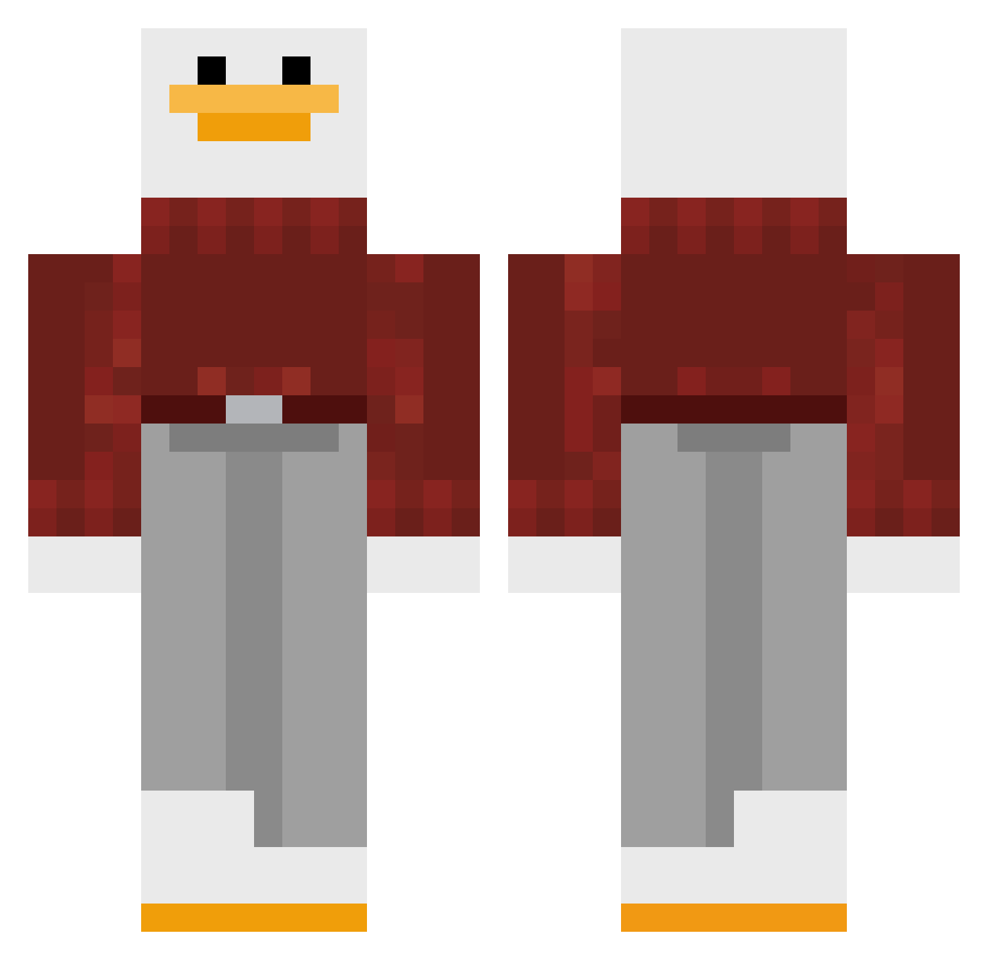 SKIBIDI_DIDDY__ Minecraft skin, front and back view