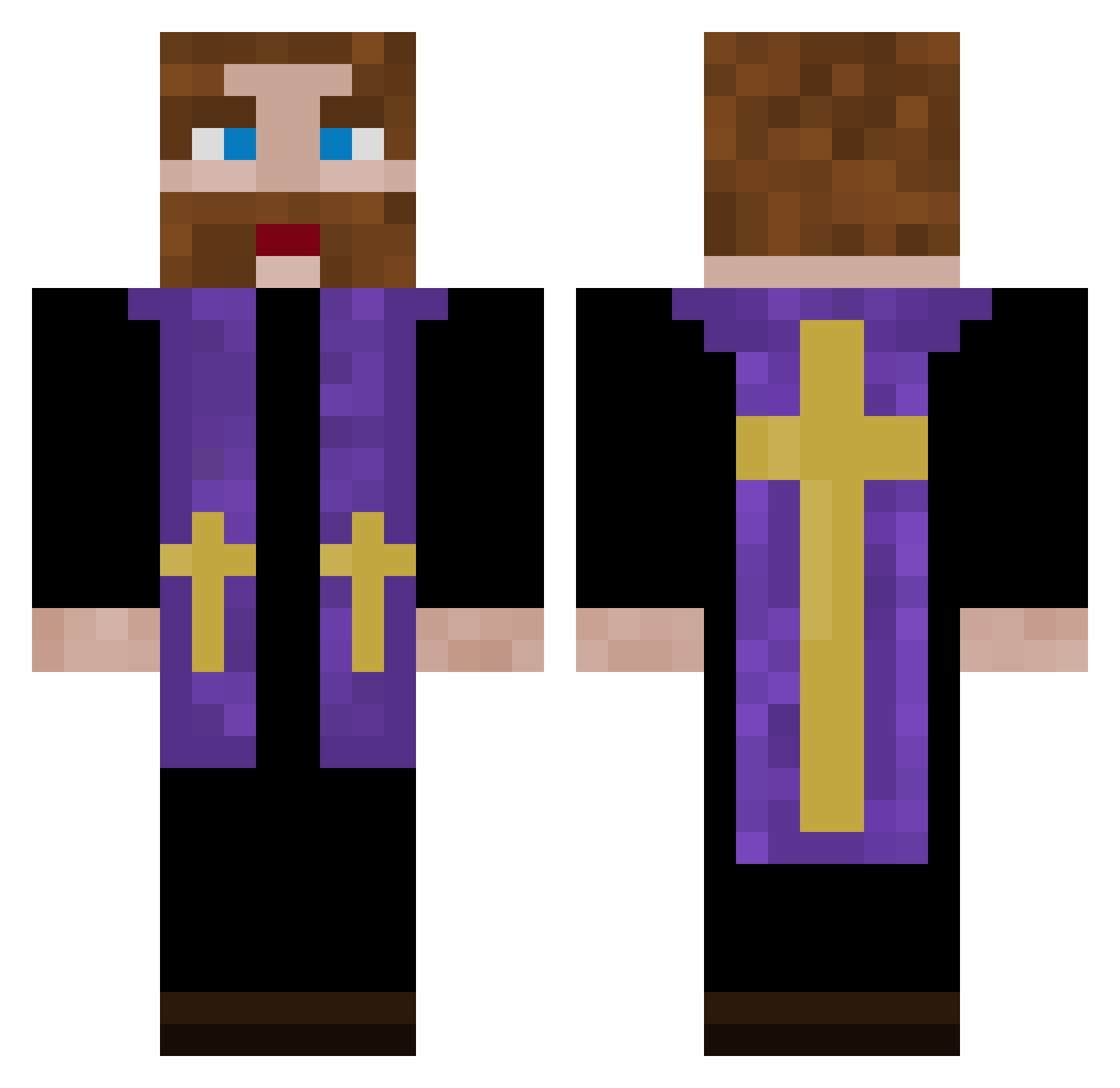 de_va_som_fan Minecraft skin, front and back view