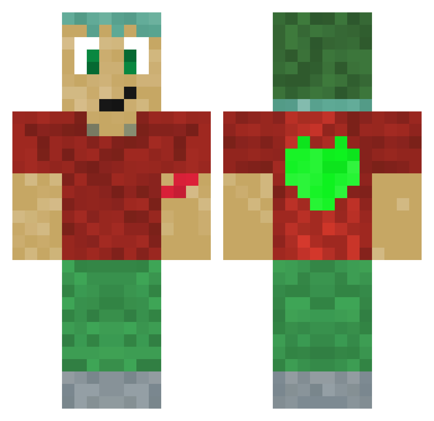 Gold_Harbor Minecraft skin, front and back view