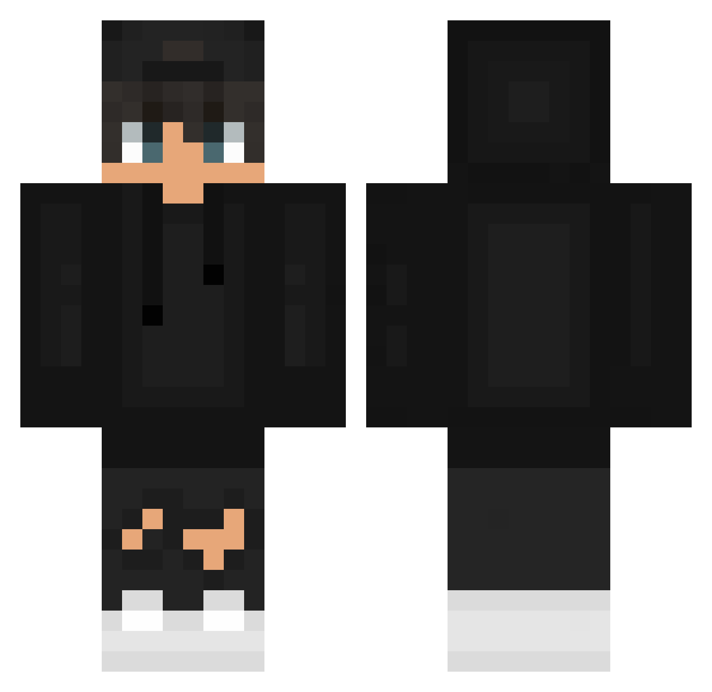 SuperEffective Minecraft skin, front and back view