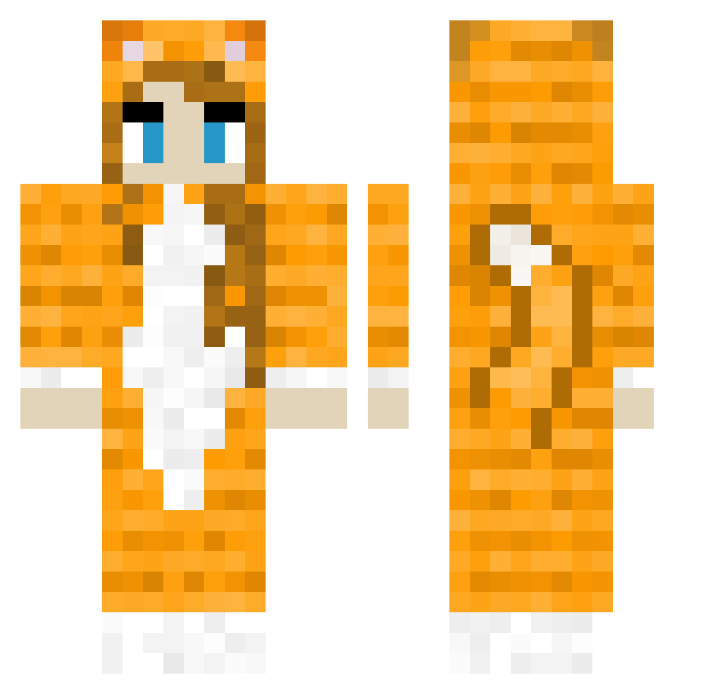 Rakan4u Minecraft skin, front and back view