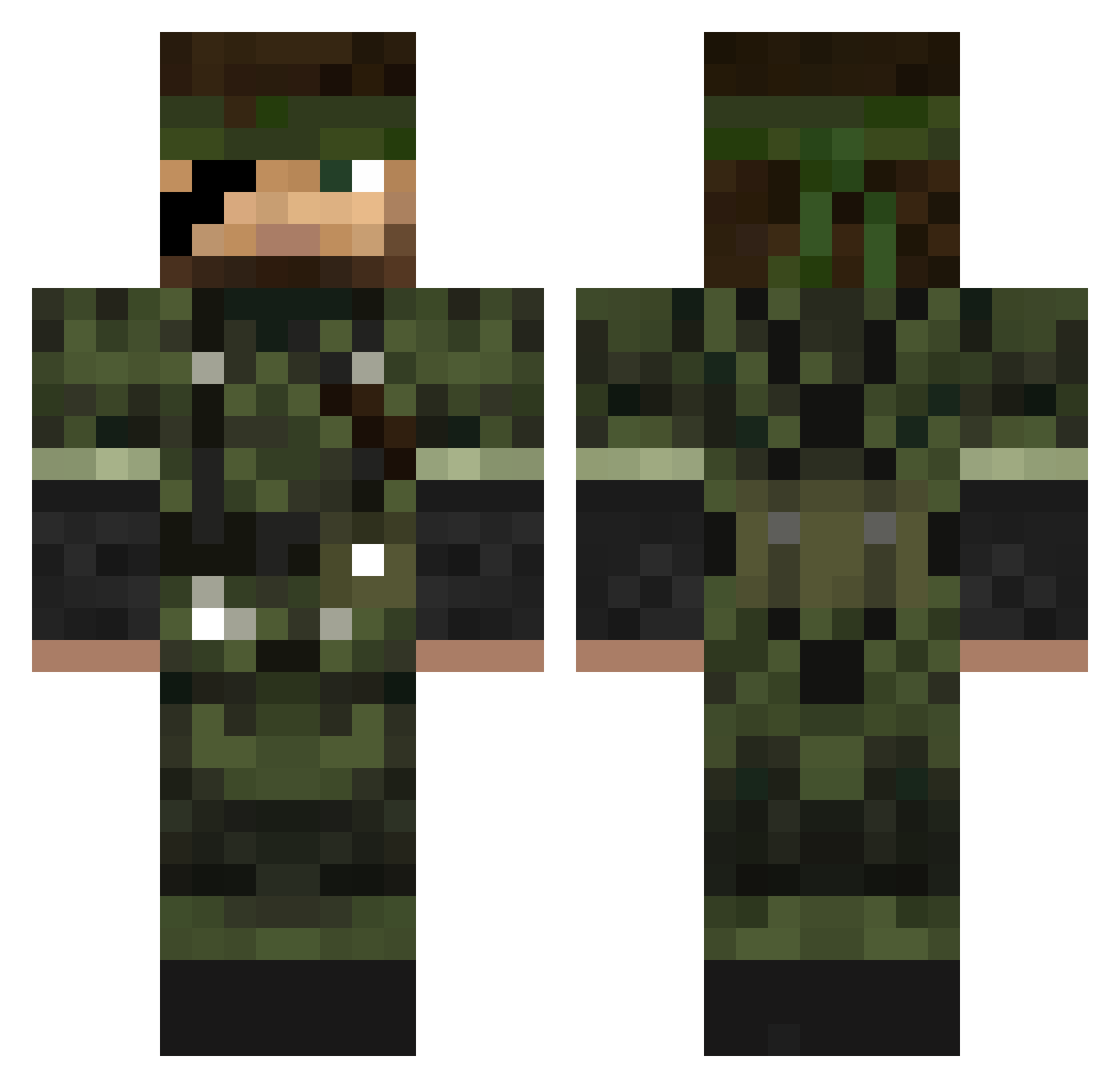 Bancho_777 Minecraft skin, front and back view