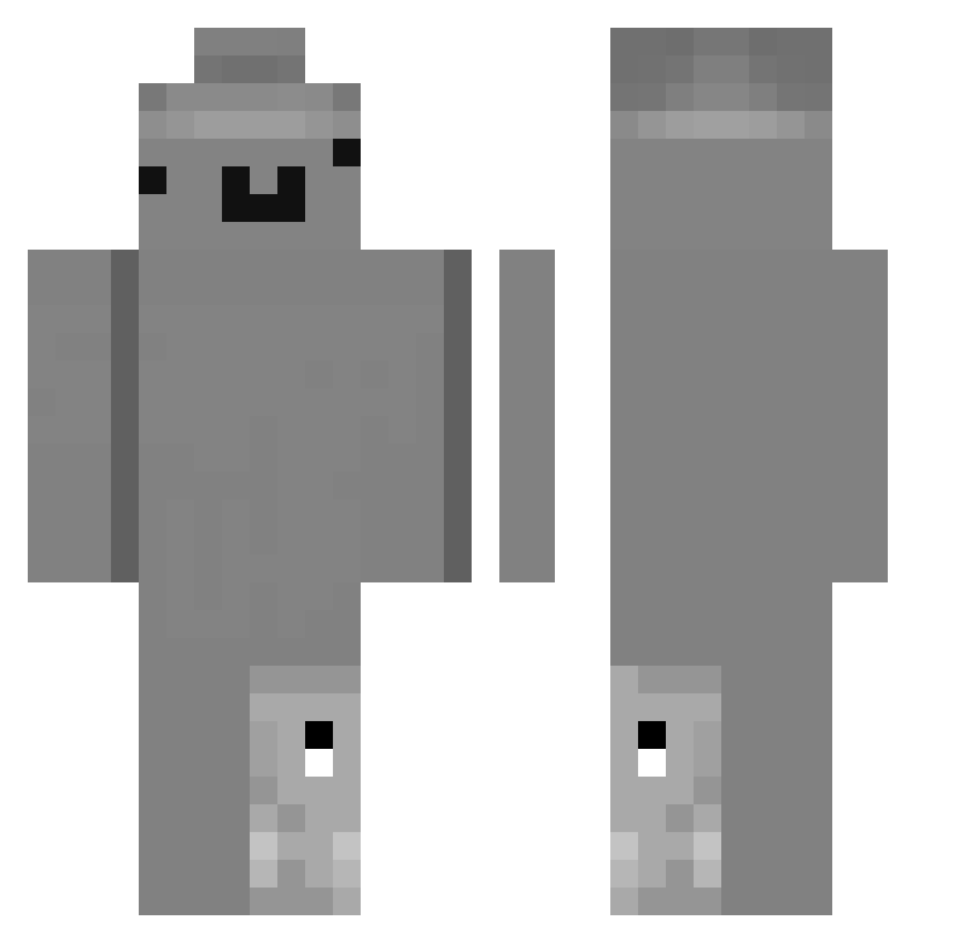cowandwheat Minecraft skin, front and back view