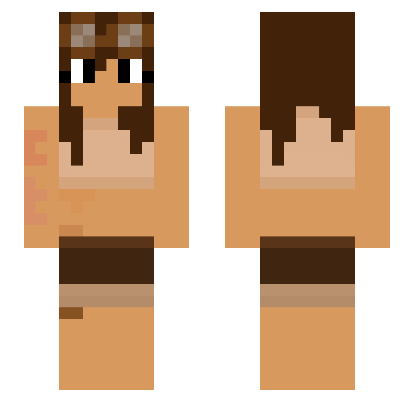 loeilsauve Minecraft skin, front and back view